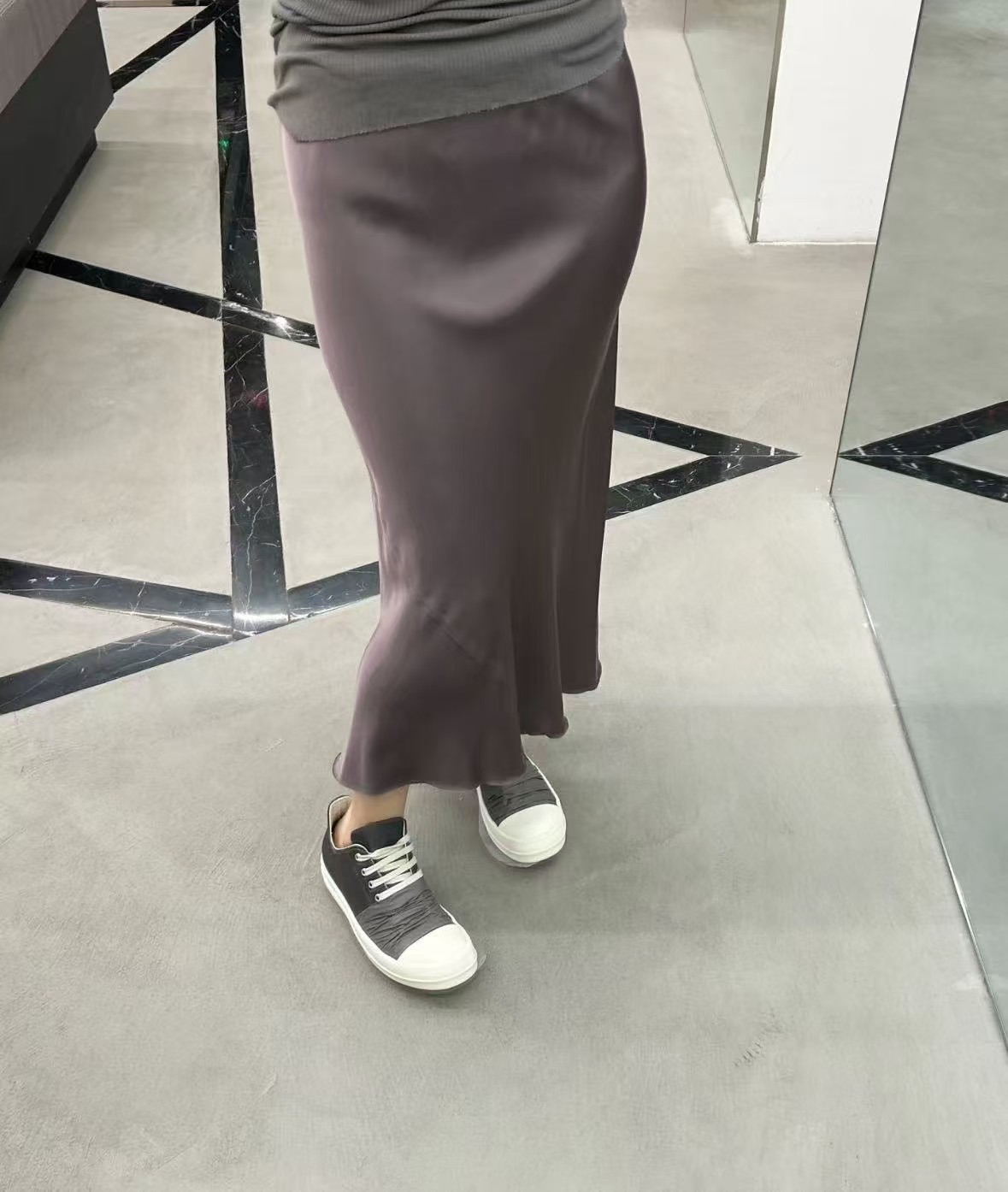 Кеды низкие унисекс в стиле Rick Owens чёрного цвета