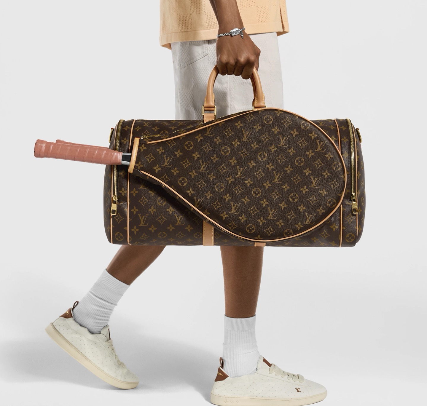  Сумка дорожная мужская Louis Vuitton Keepall Tennis 50 коричневого цвета