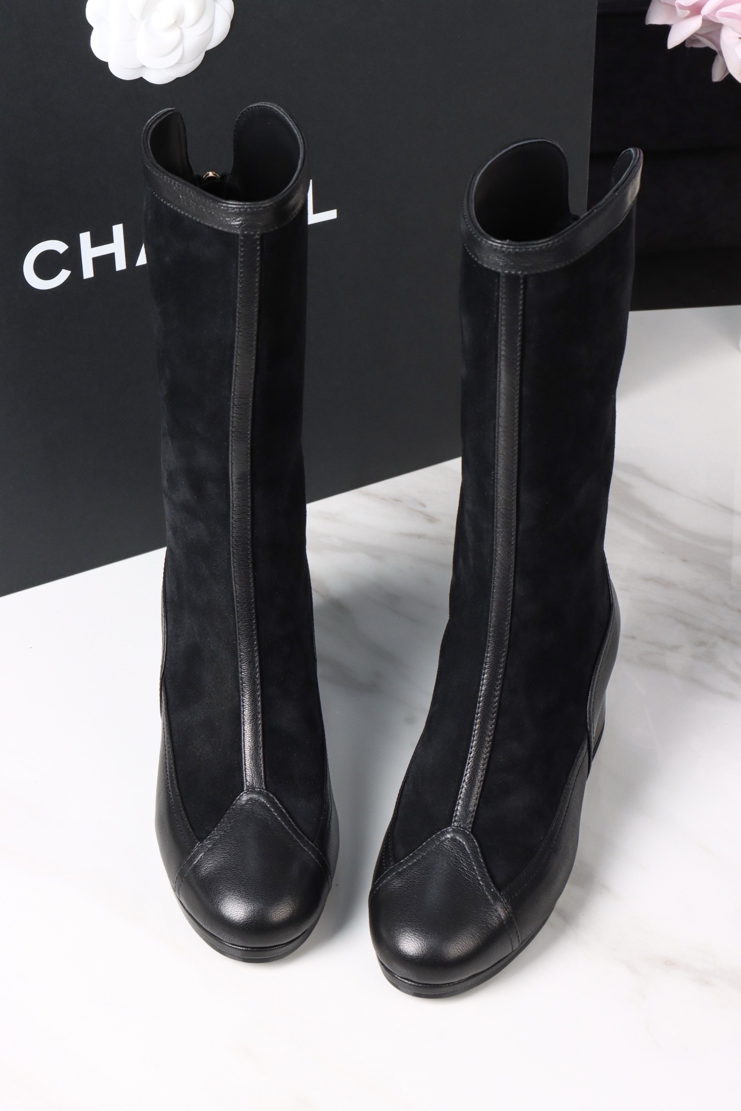 Сапоги женские Chanel Riding Boots чёрного цвета