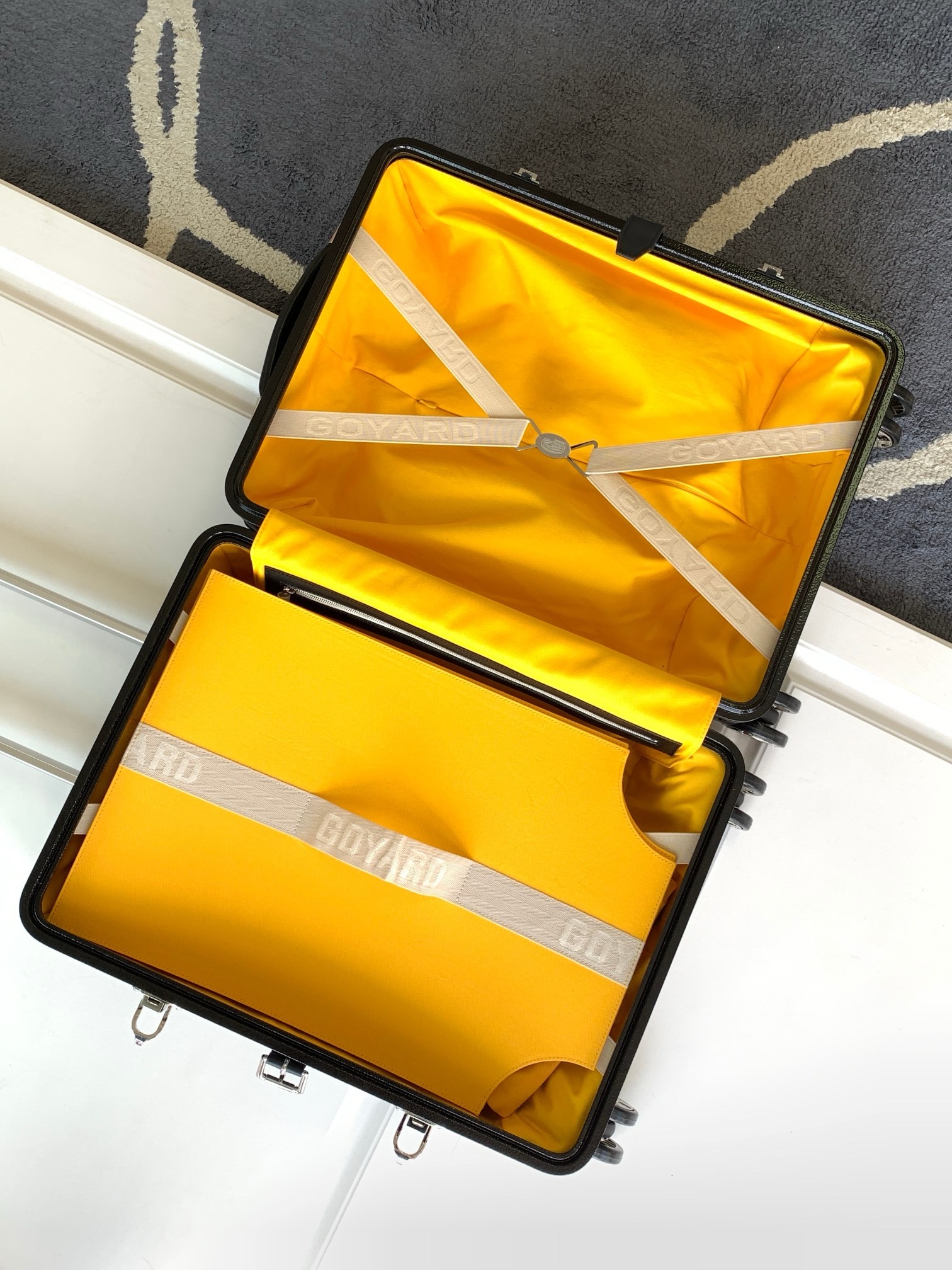 Чемодан Goyard Bourget PM чёрного цвета