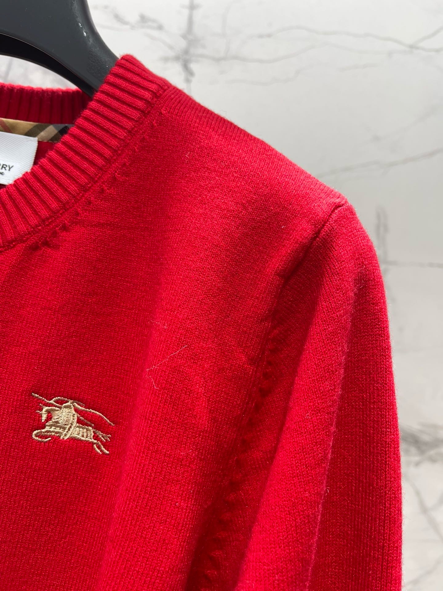 Кардиган женский Burberry EKD Cotton Wool Cardigan красного цвета