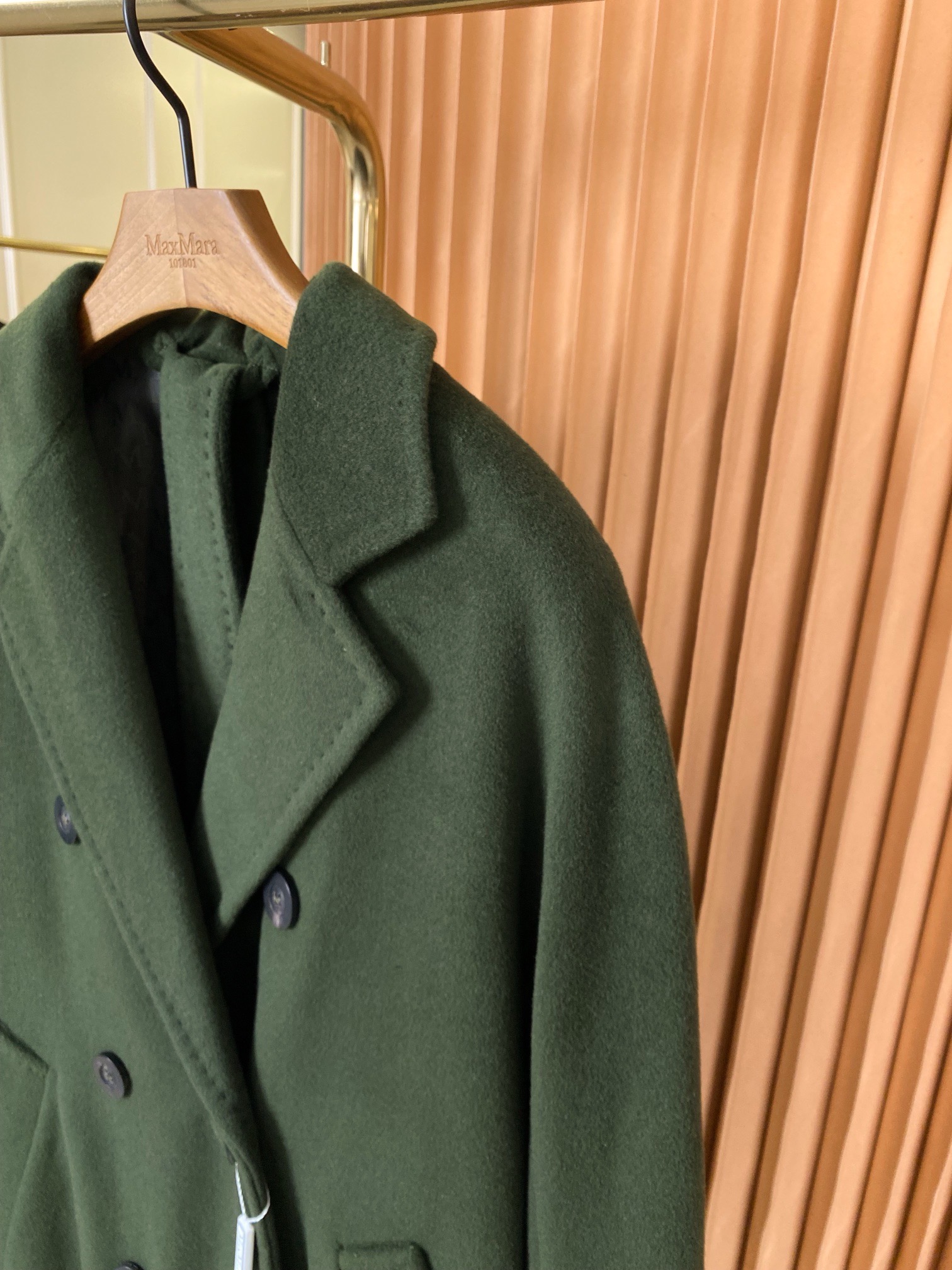 Пальто женское в стиле Max Mara Anne-Marie Beretta зелёного цвета