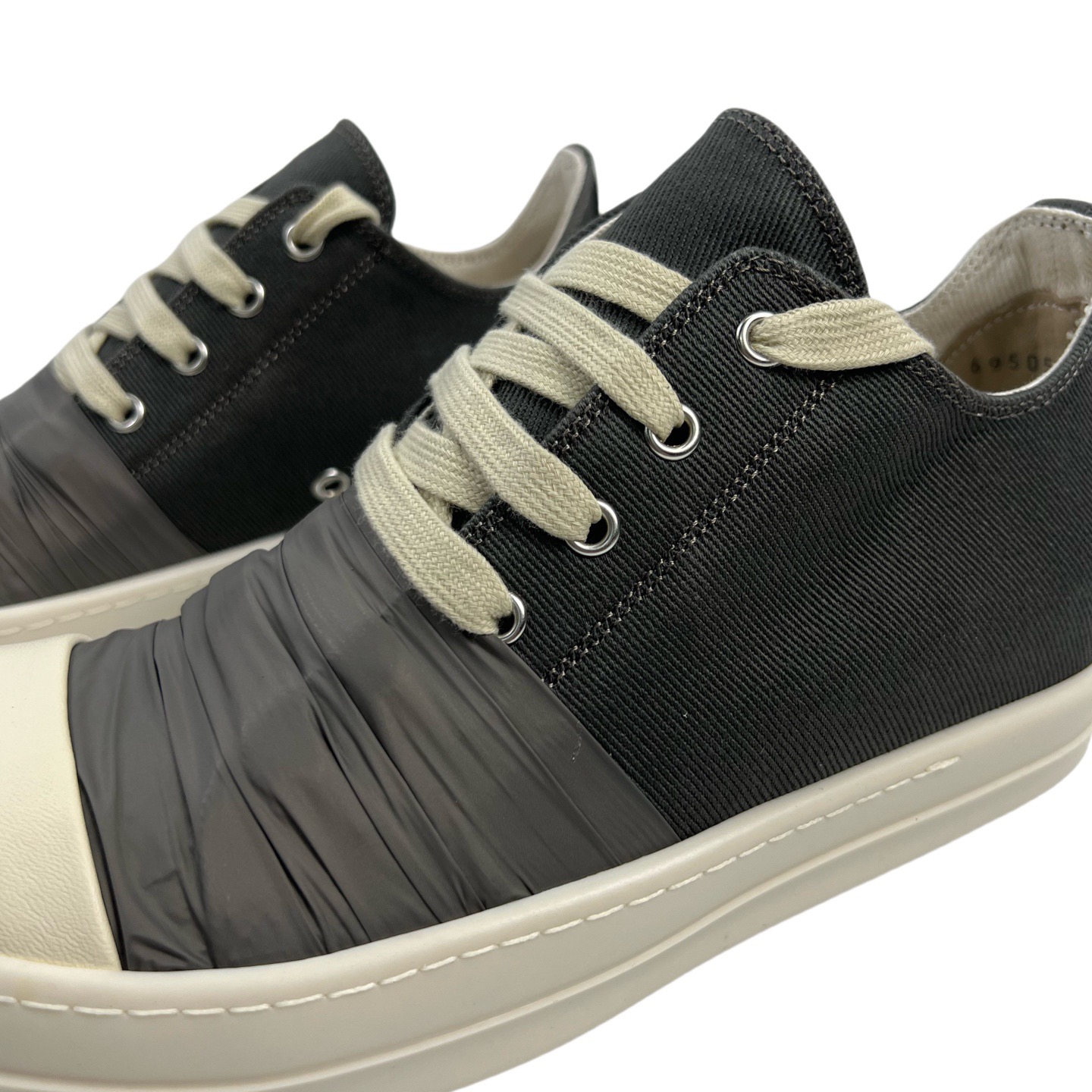 Кеды низкие унисекс в стиле Rick Owens чёрного цвета