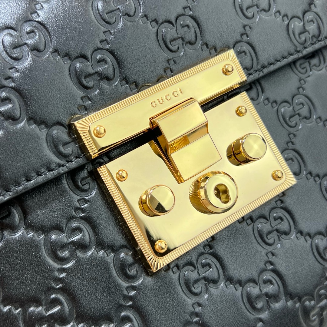 Сумка женская в стиле Gucci Padlock черного цвета