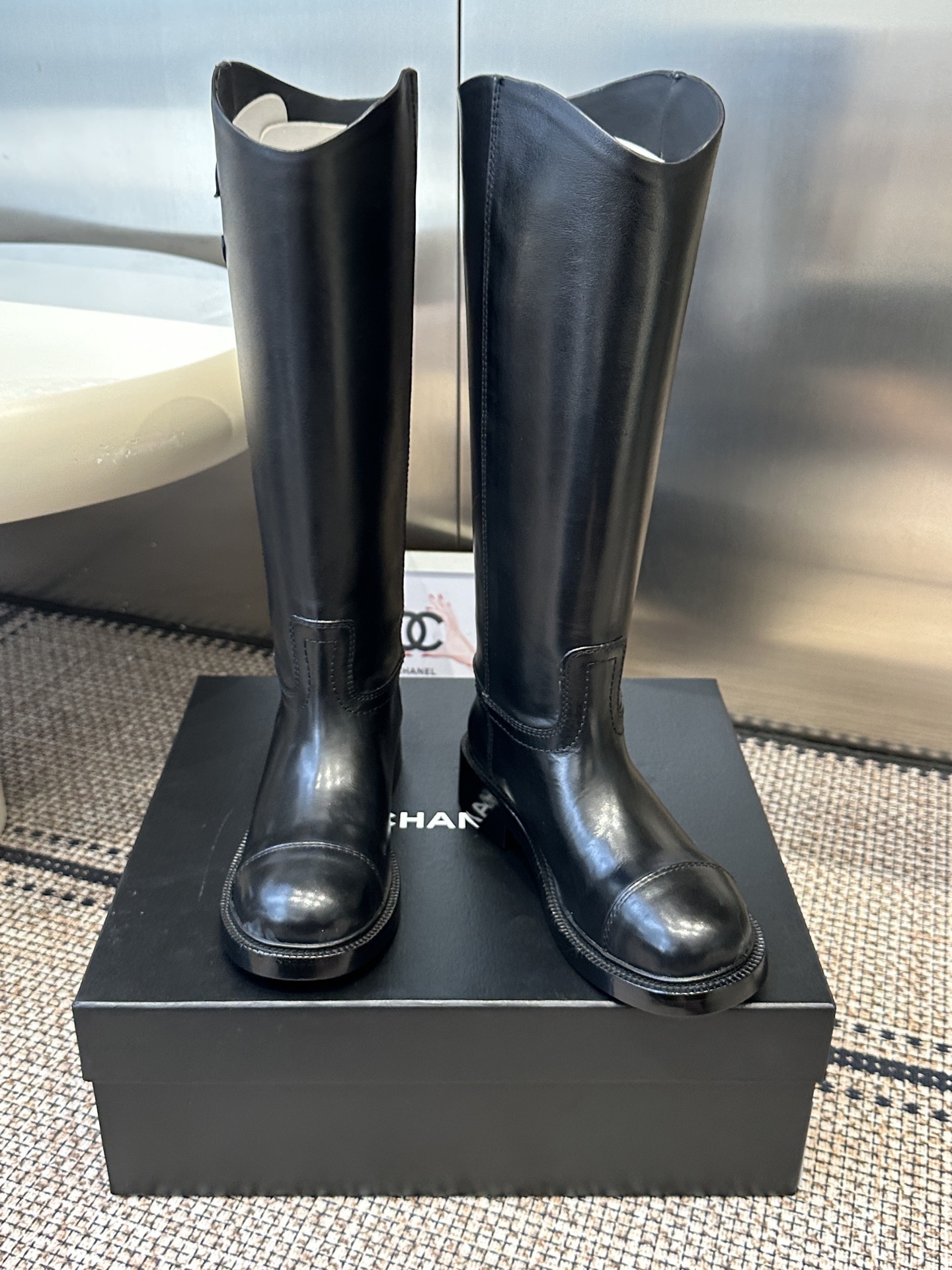 Сапоги женские Chanel Fall Winter High Boots черного цвета