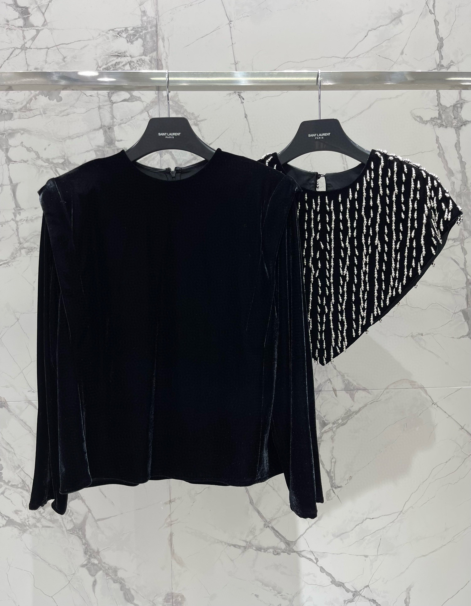 Топ женский в стиле Isabel Marant из бархата с ручной вышивкой бисером и жемчужинами