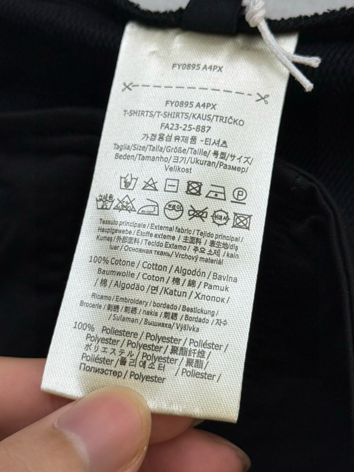 Брюки мужские в стиле Fendi FD из гребенного хлопка чёрного цвета