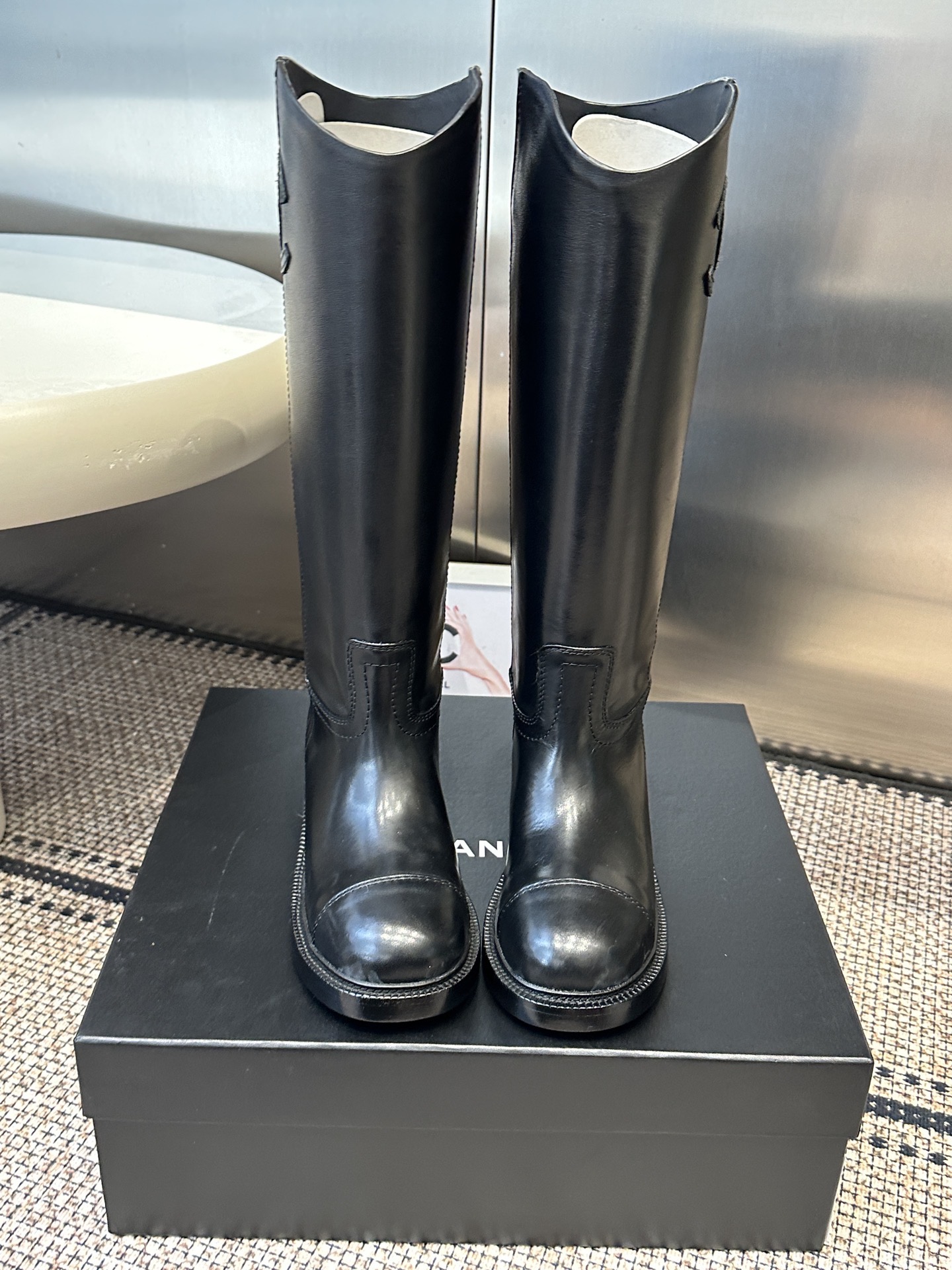 Сапоги женские Chanel Fall Winter High Boots черного цвета