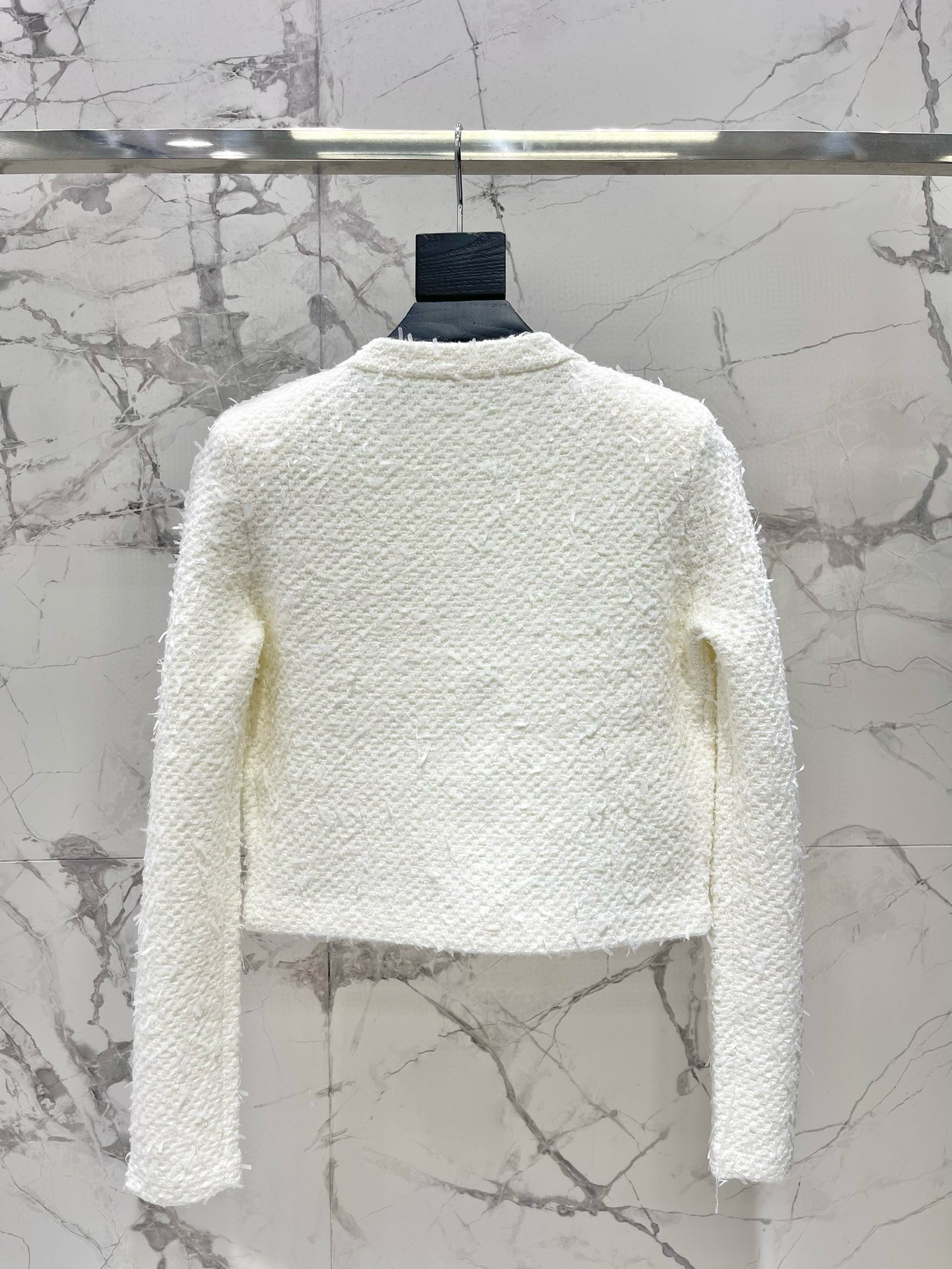 Жакет женский в стиле Self-Portrait с кристаллами, цвет айвори