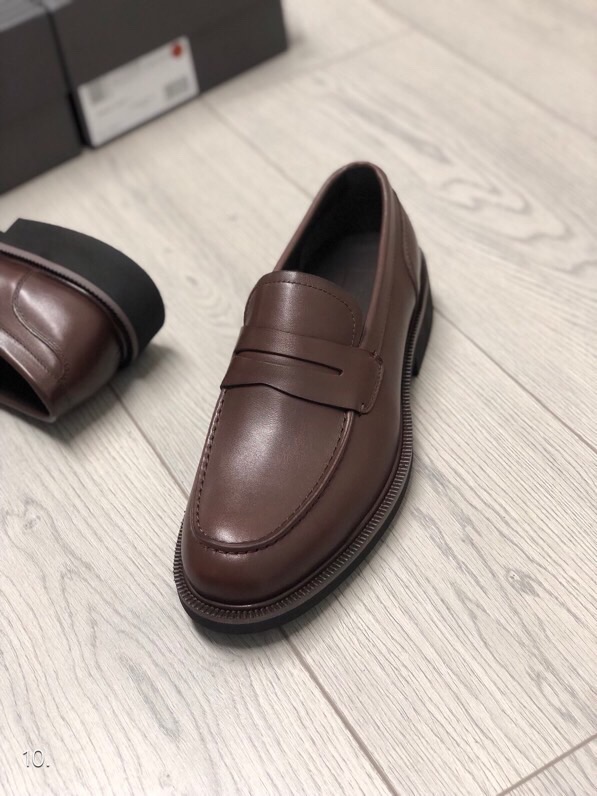 Лоферы мужские в стиле Zegna из натуральной кожи коричневого цвета
