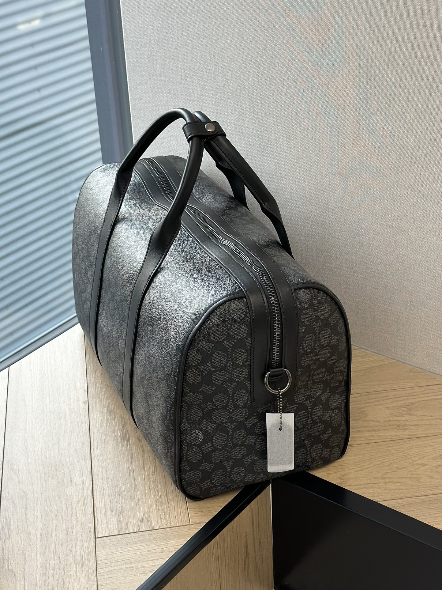 Дорожная сумка в стиле Coach Gotham 45 с кожаной отделкой