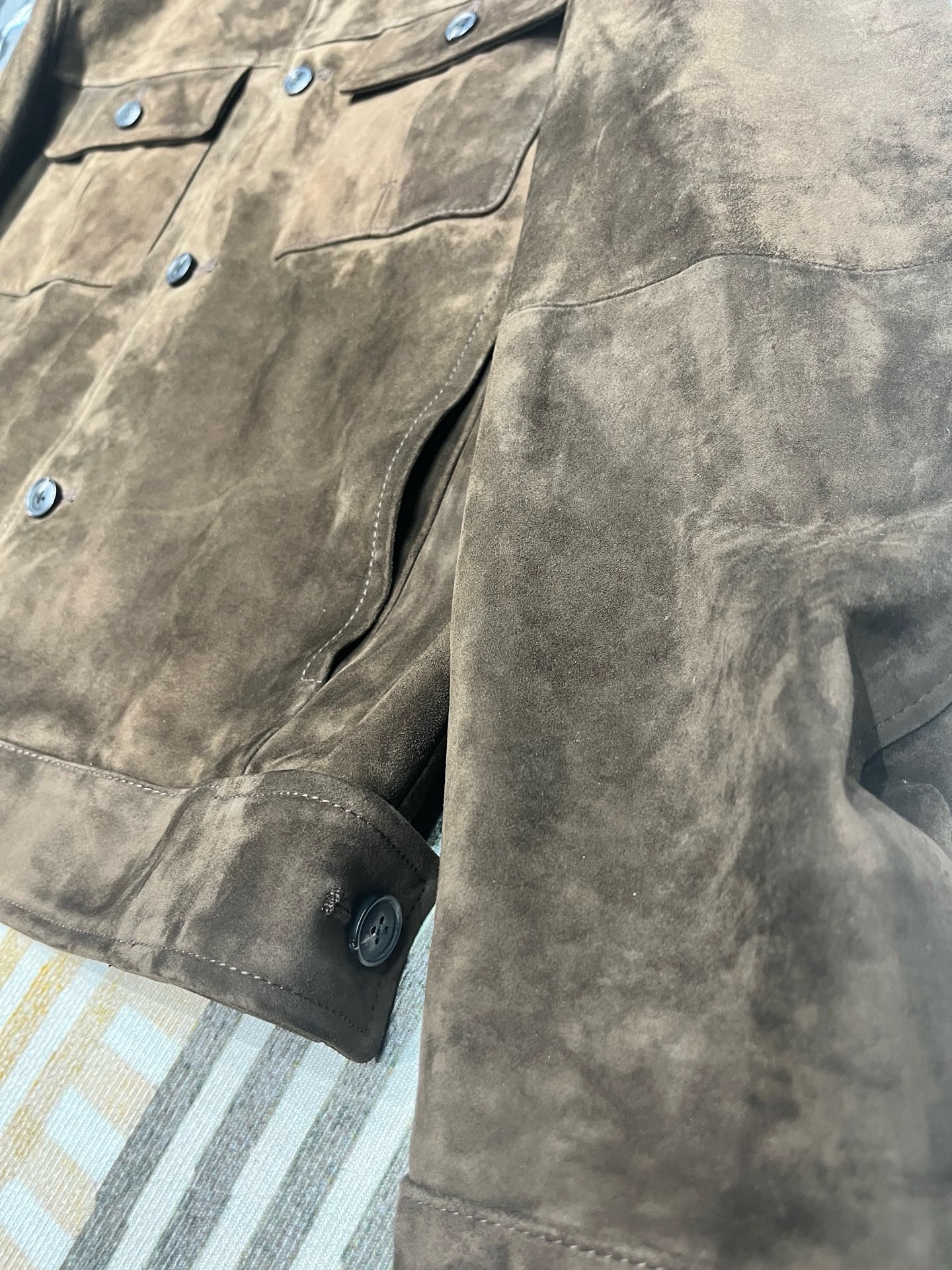 Куртка мужская Zegna коричневого цвета с отложным воротником
