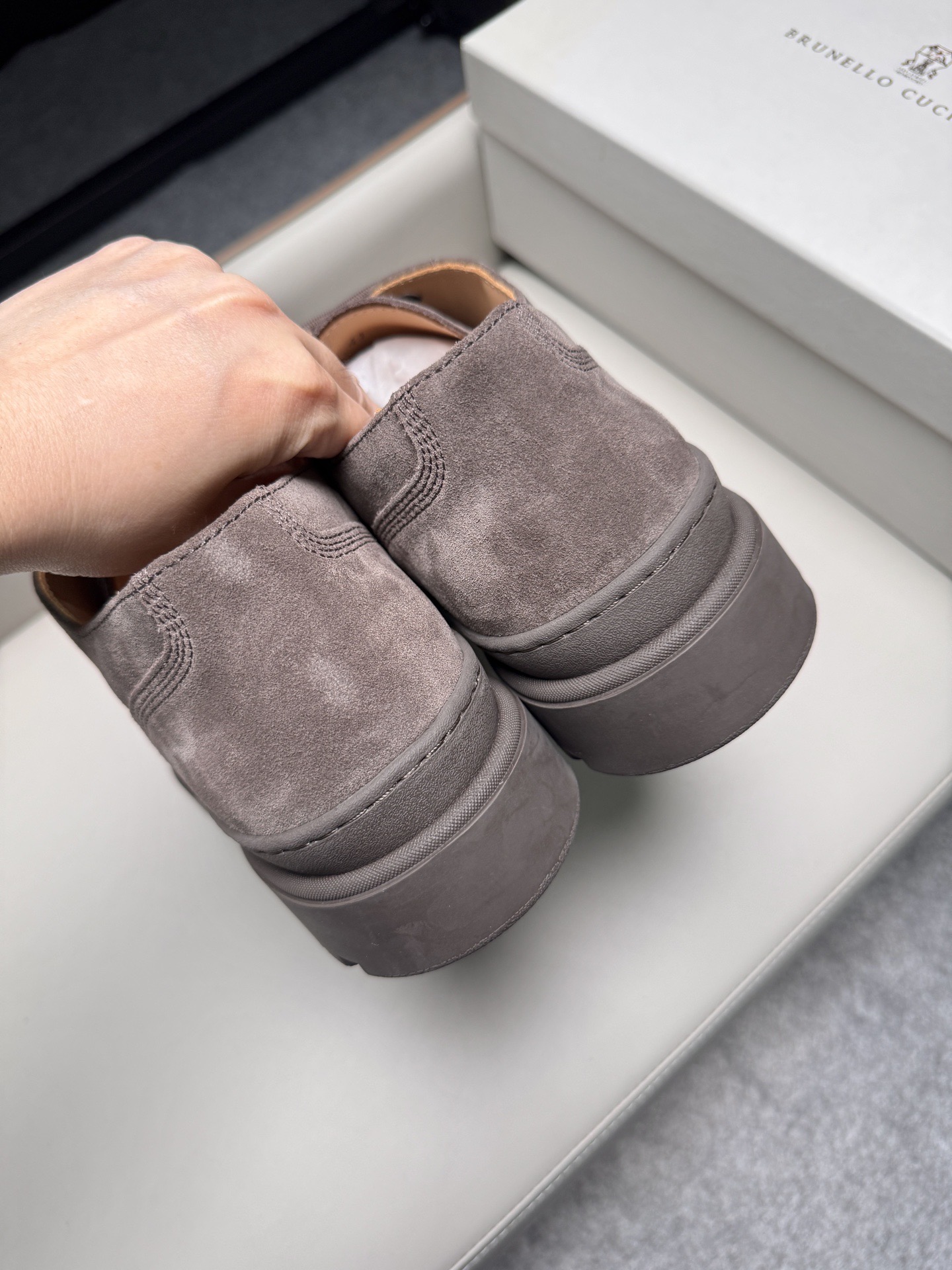 Туфли мужские Brunello Cucinelli коричневого цвета