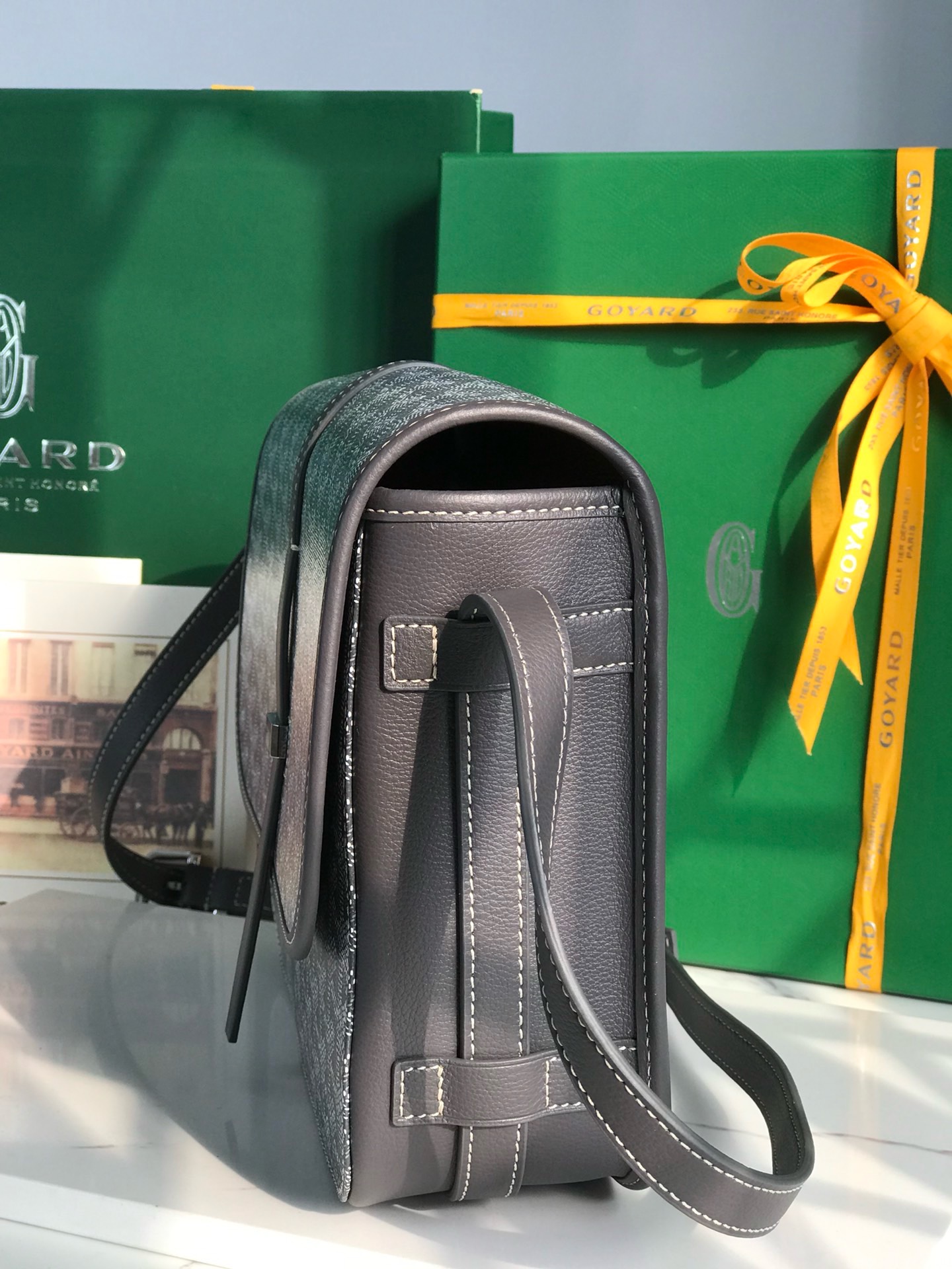 Сумка женская Goyard Belvédère II серого цвета
