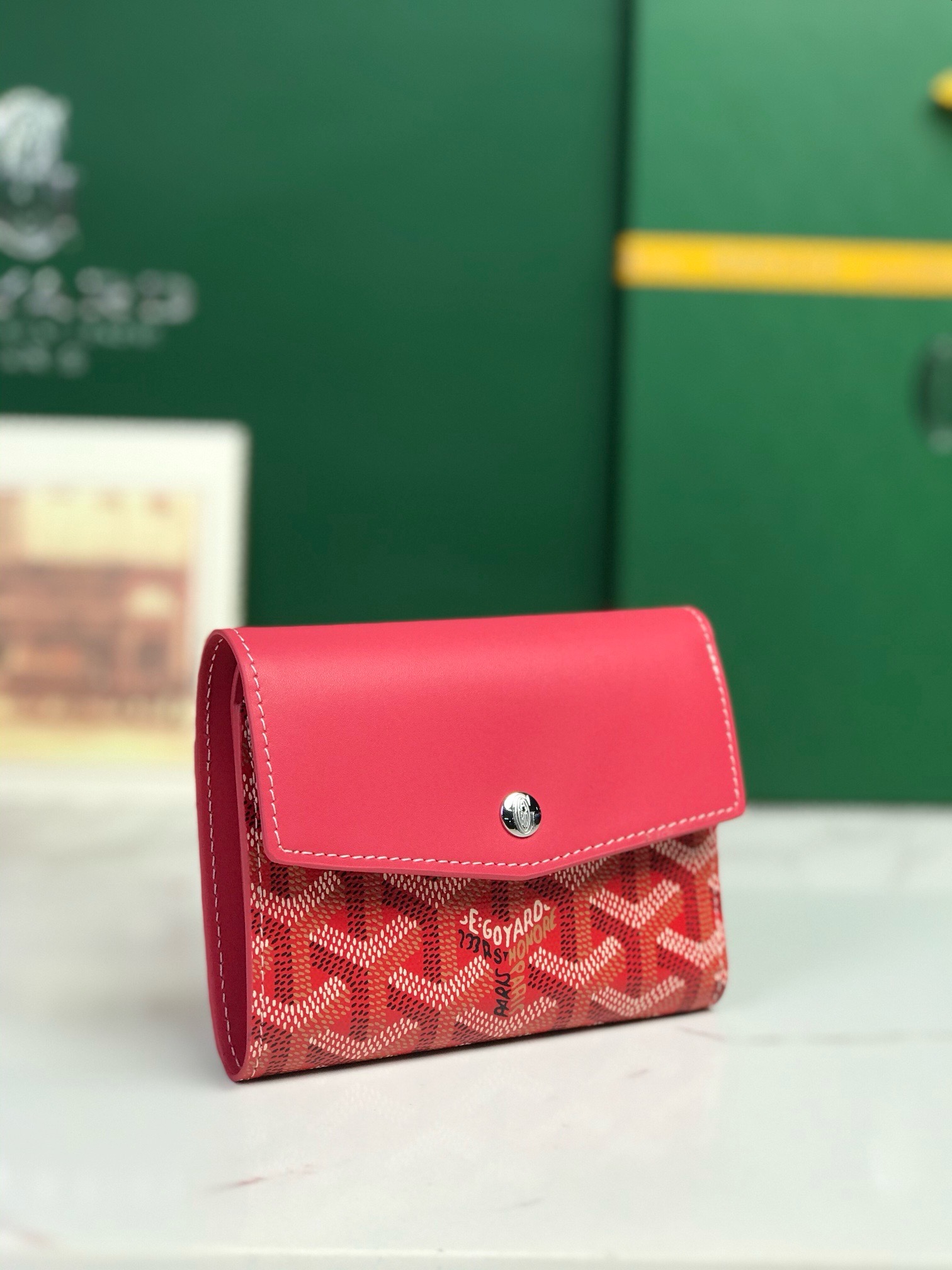 Кошелёк Goyard Saint-Gabriel красного цвета