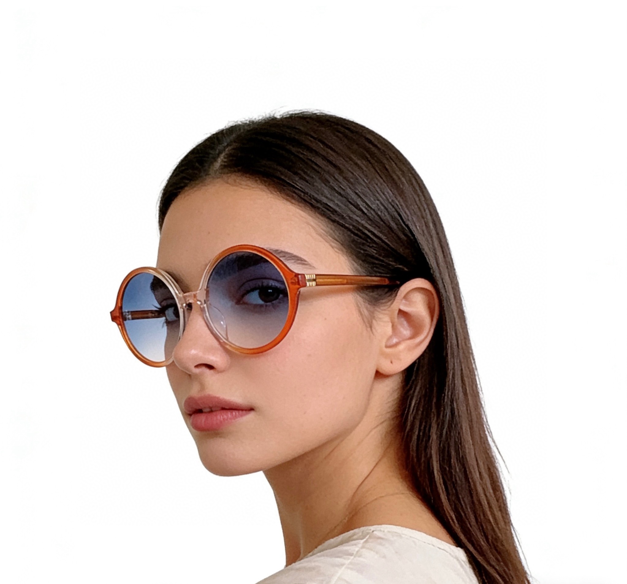 Очки солнцезащитные женские в стиле Miu Miu круглой формы
