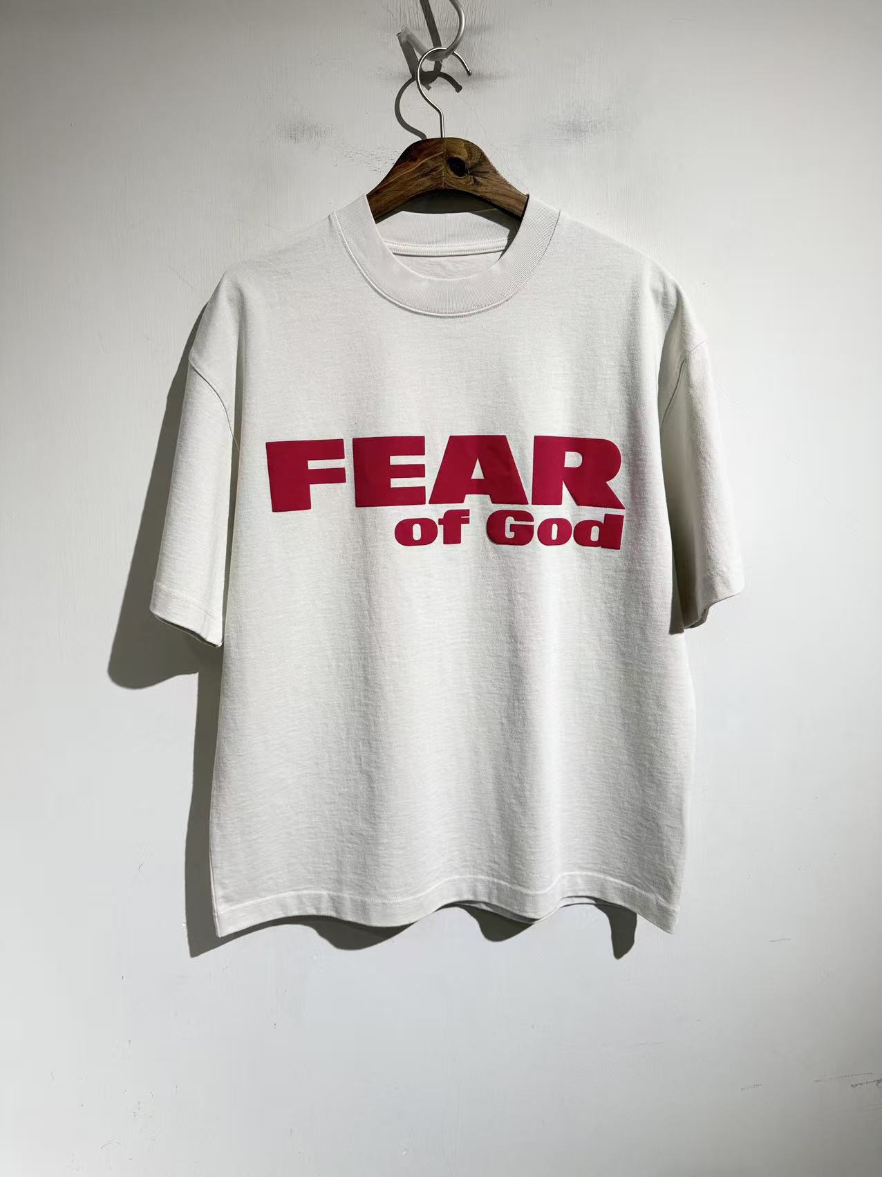 Футболка унисекс в стиле Fear of God Fear is Gone из хлопка чёрного цвета с принтом