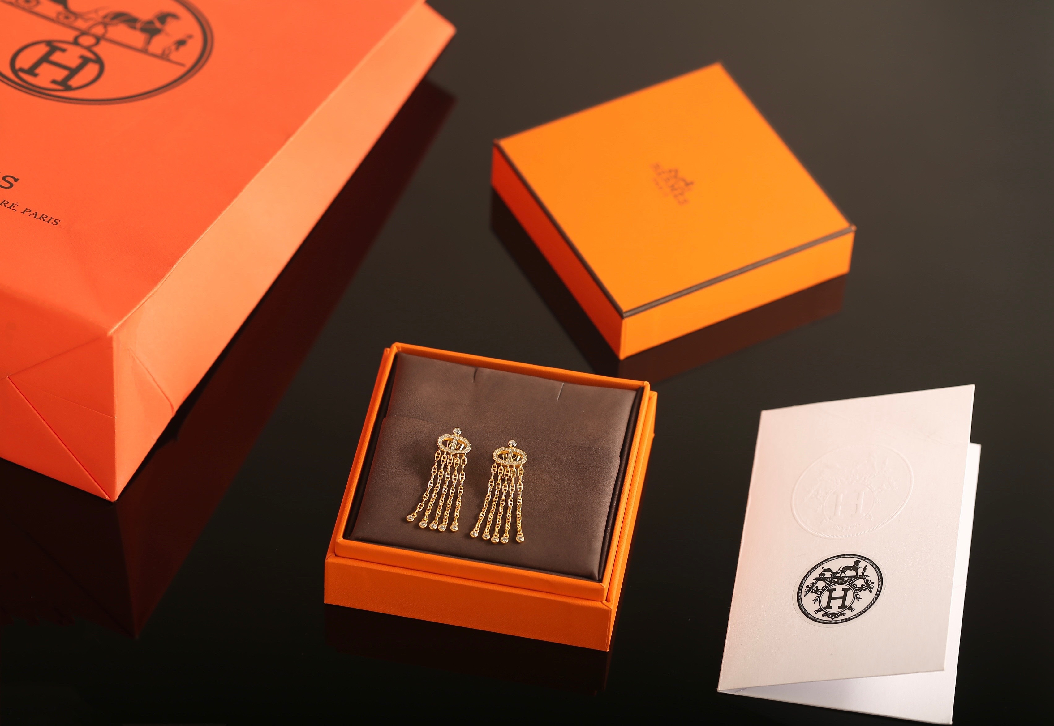 Серьги женские в стиле Hermès Chaine d’Ancre