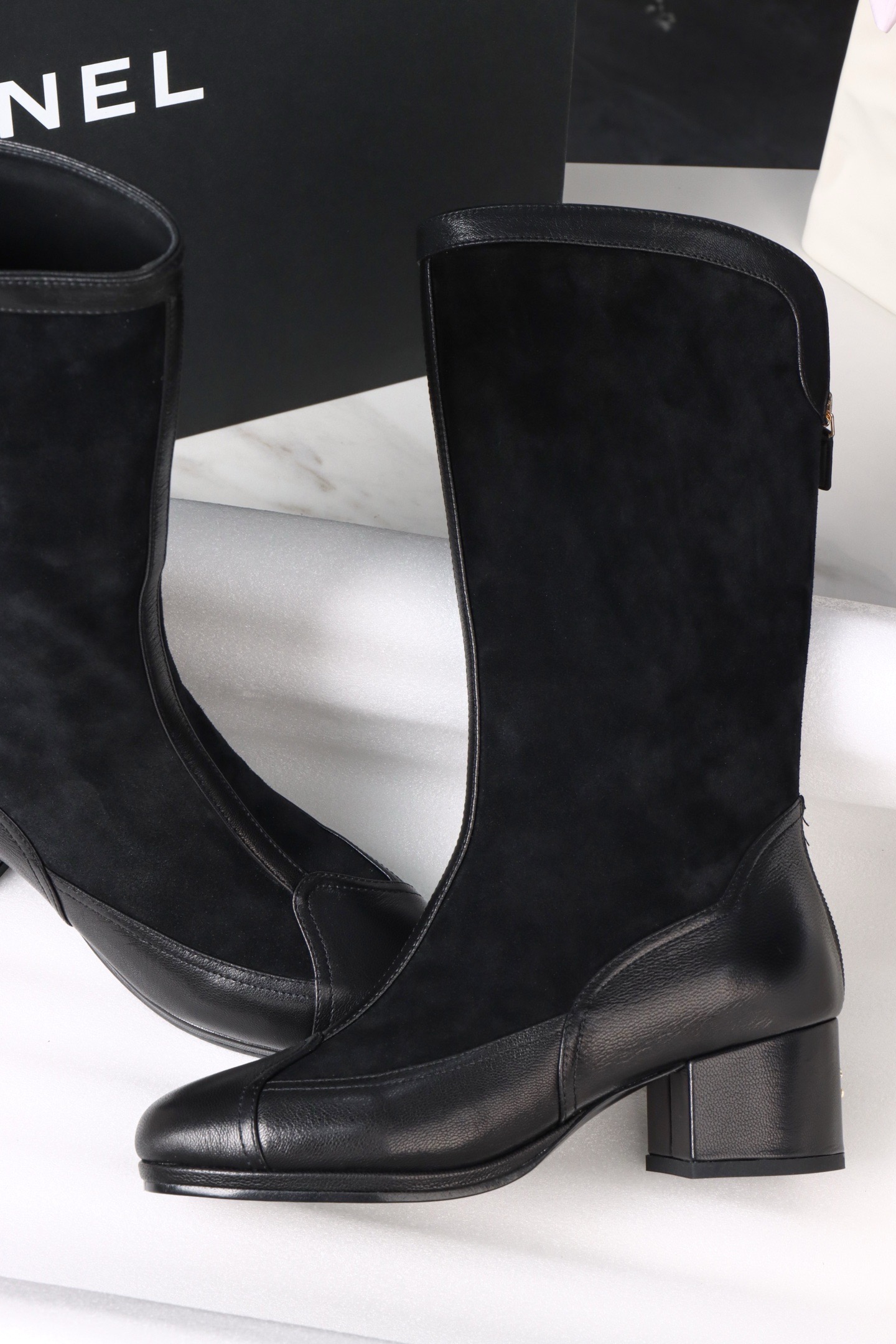 Сапоги женские Chanel Riding Boots чёрного цвета