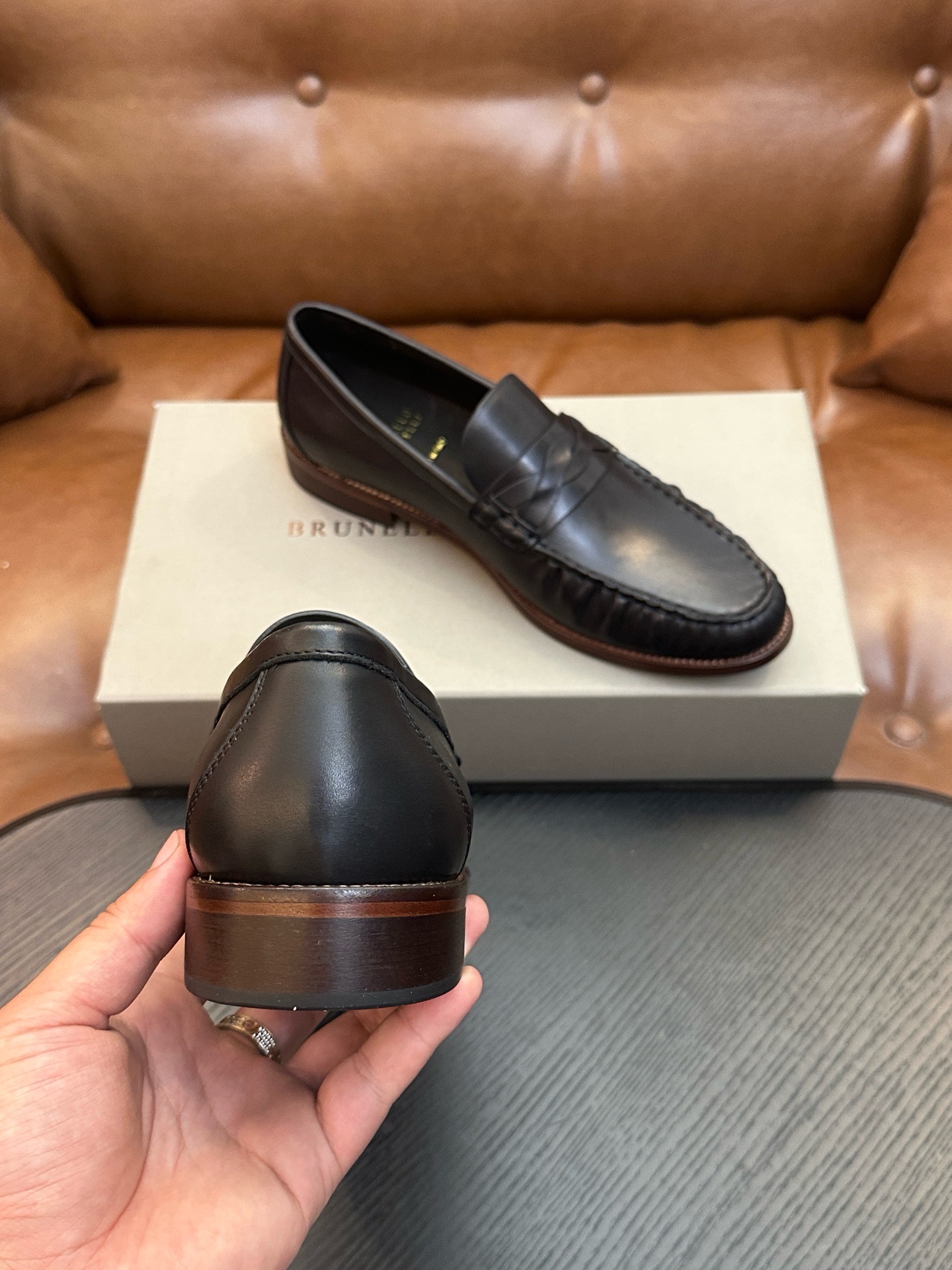 Лоферы мужские Brunello Cucinelli чёрного цвета