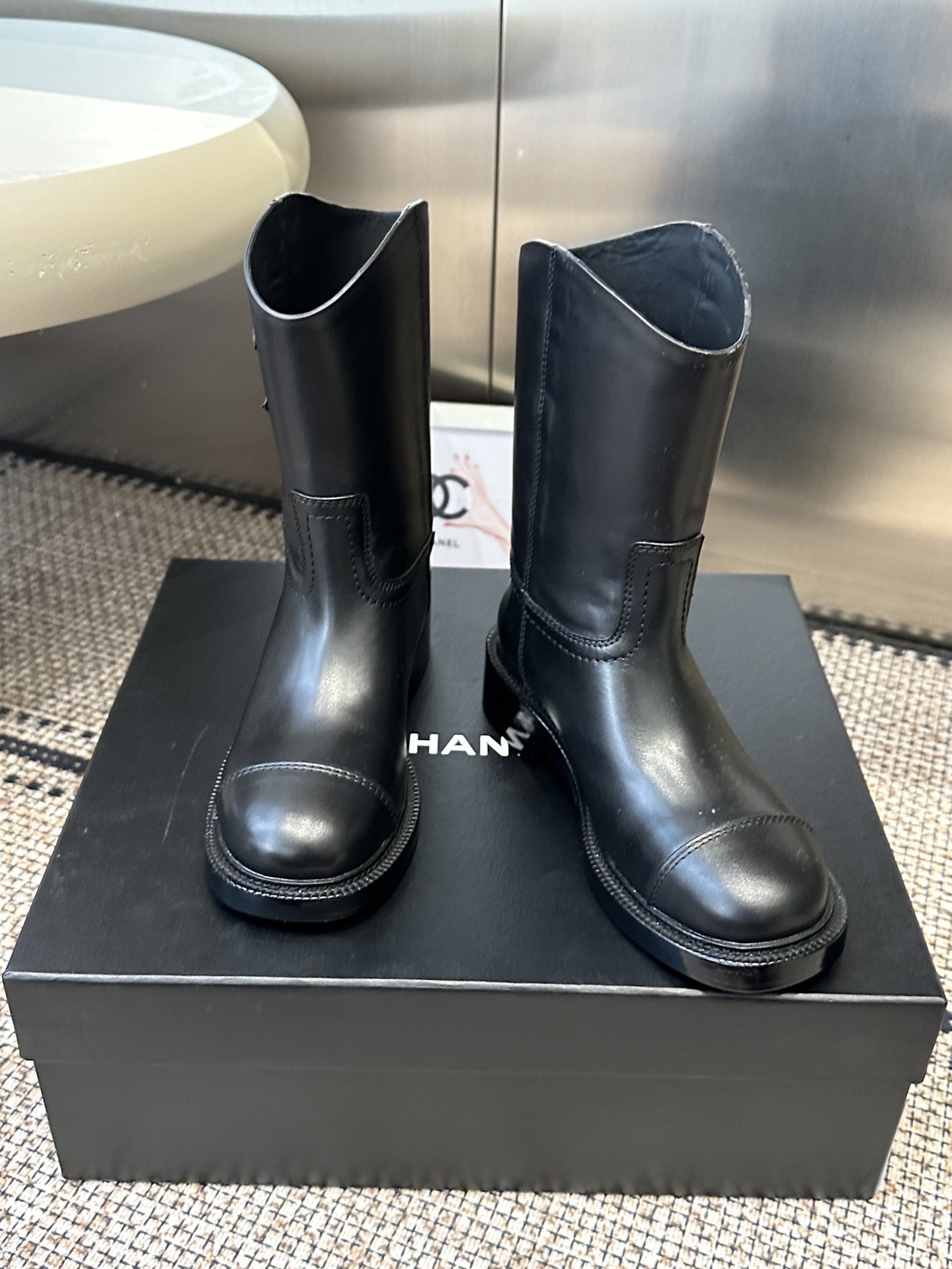 Сапоги женские Chanel High Boots черного цвета