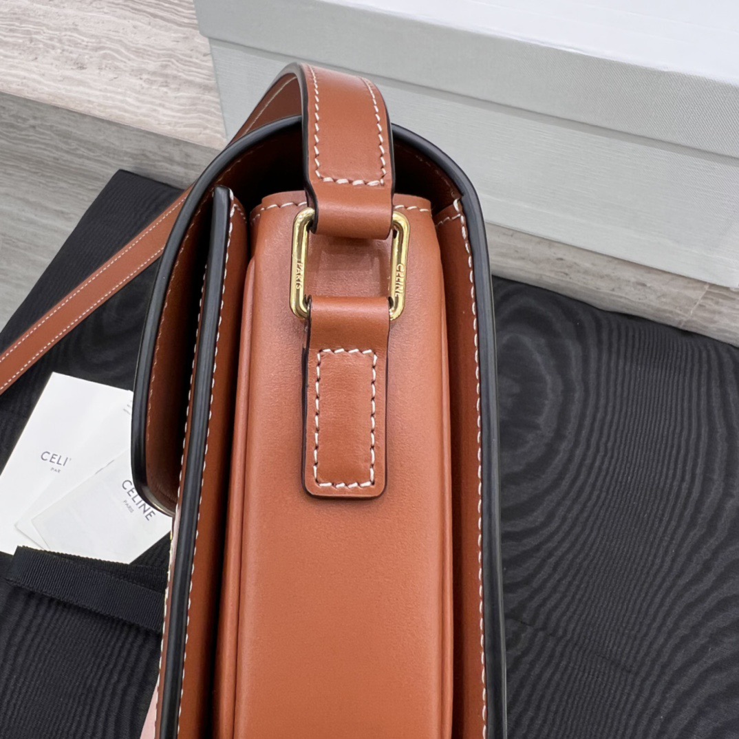 Сумка женская в стиле Celine Triomphe Canvas мини с кожаной отделкой