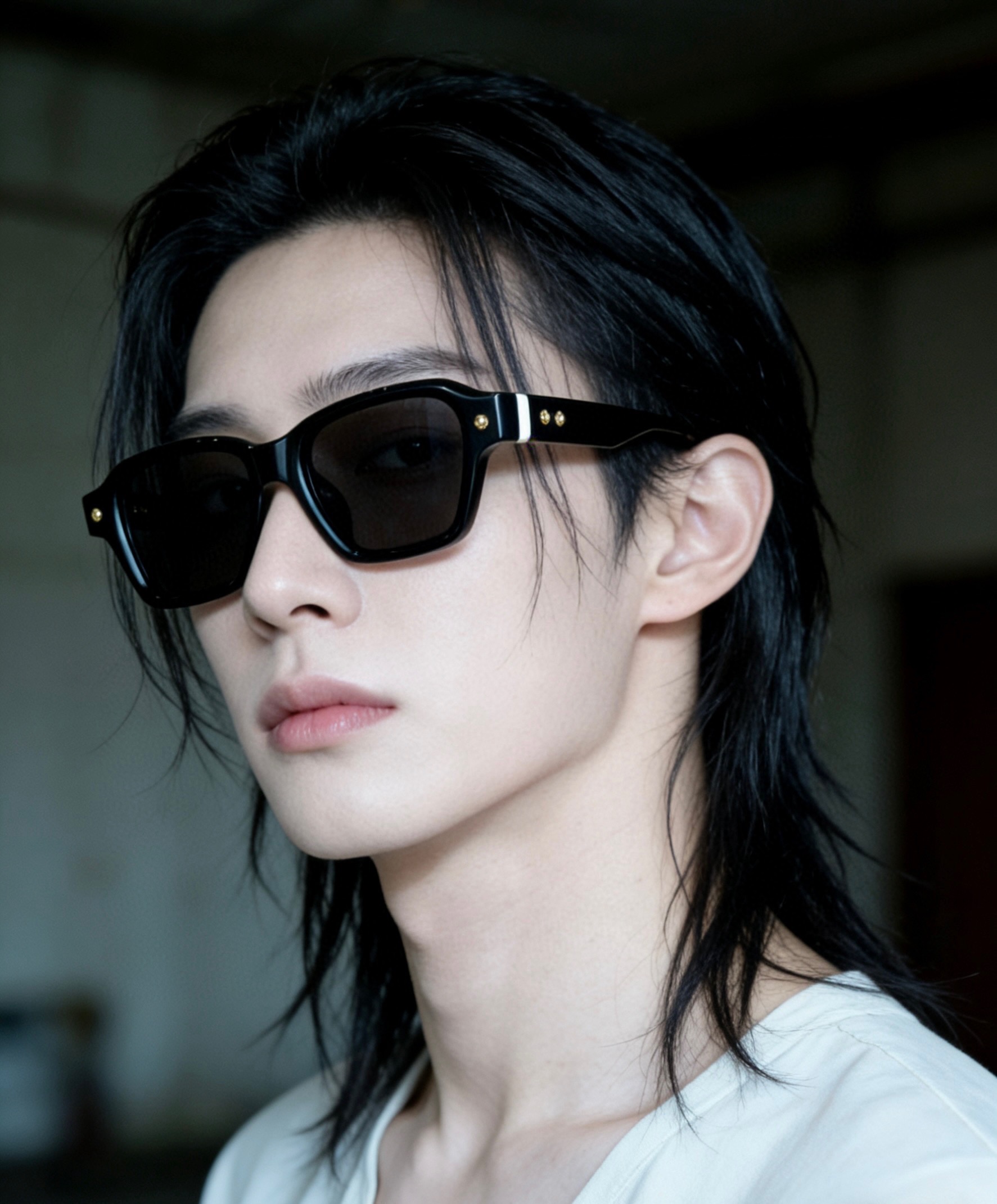 Очки солнцезащитные мужские в стиле John Dalia прямоугольной формы