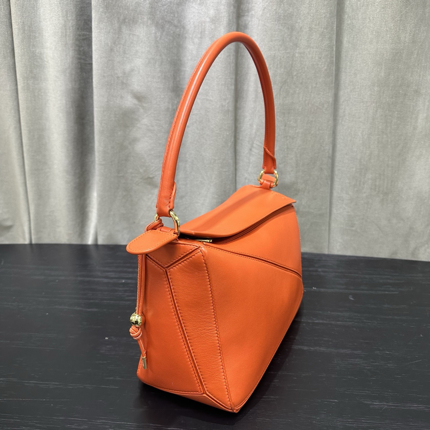 Сумка женская в стиле Loewe Puzzle оранжевого цвета