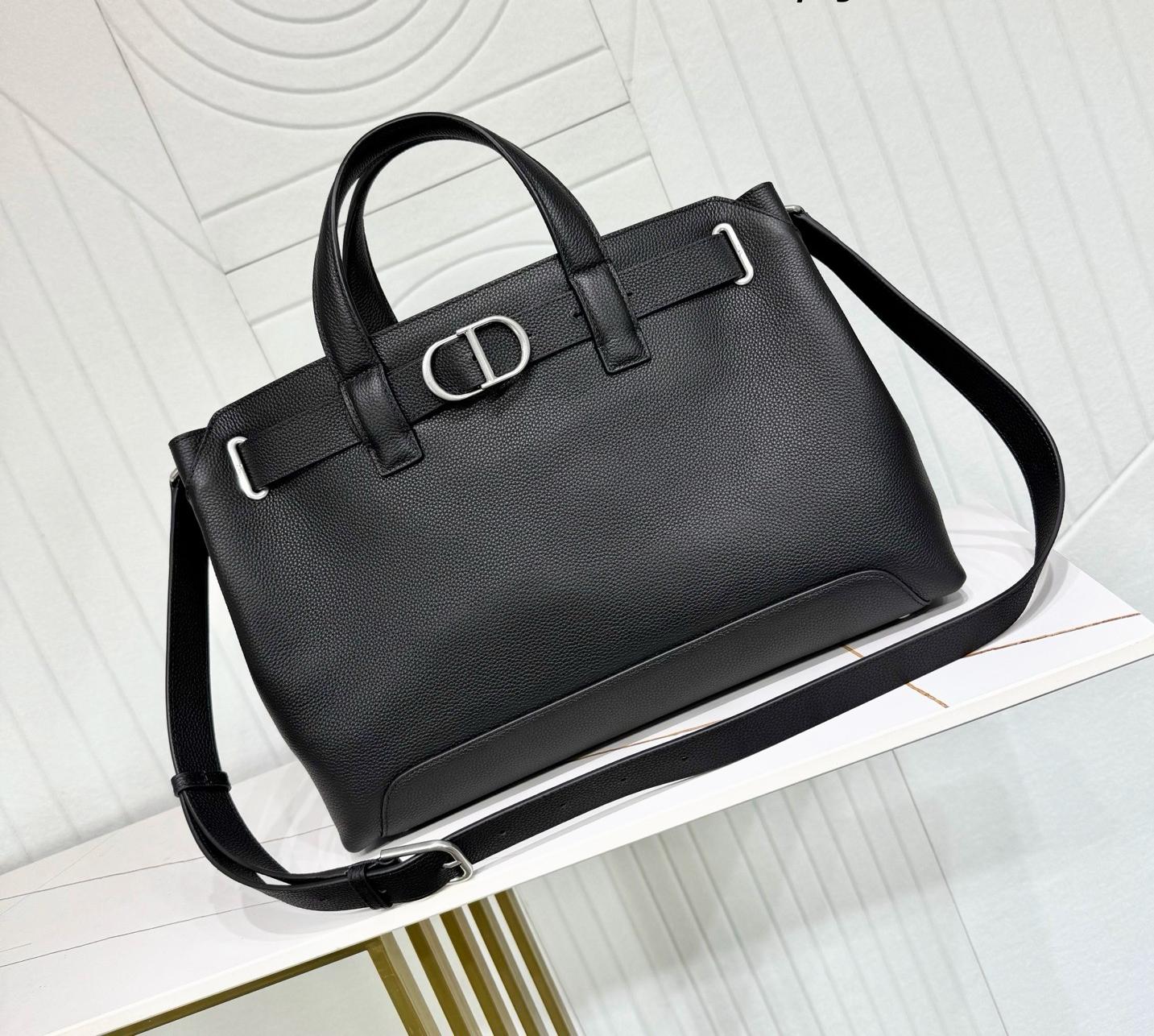Сумка мужская Dior Normandie Average чёрного цвета