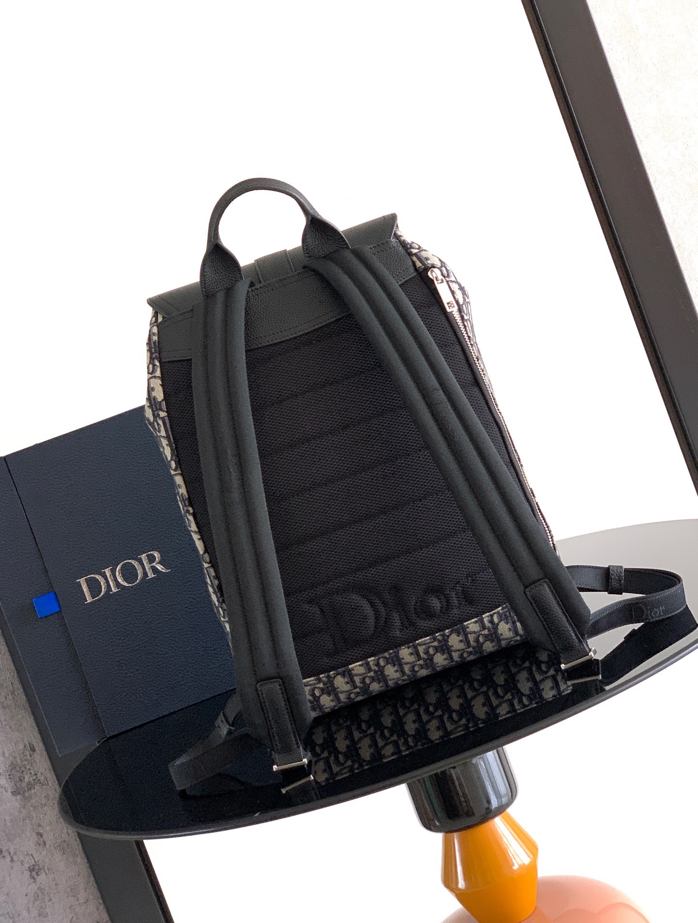 Рюкзак мужской Dior Heritage бежево-чёрного цвета
