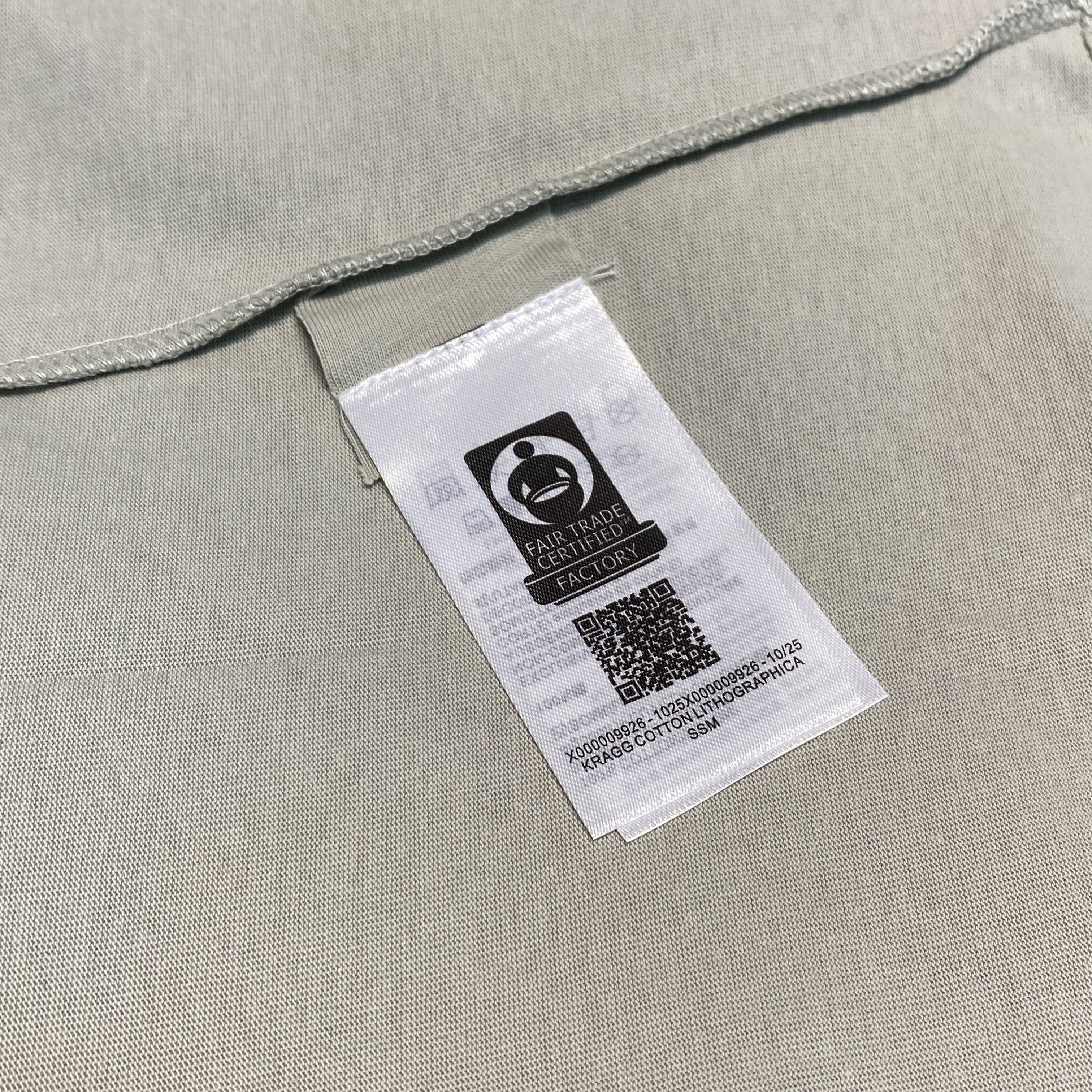 Футболка мужская в стиле Stone Island из хлопка белого цвета с принтом