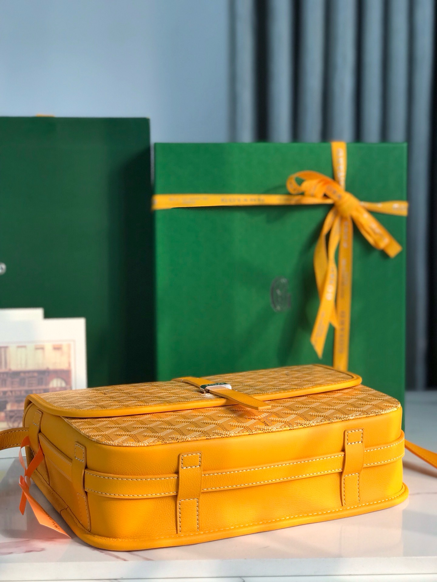 Сумка женская Goyard Belvédère II жёлтого цвета