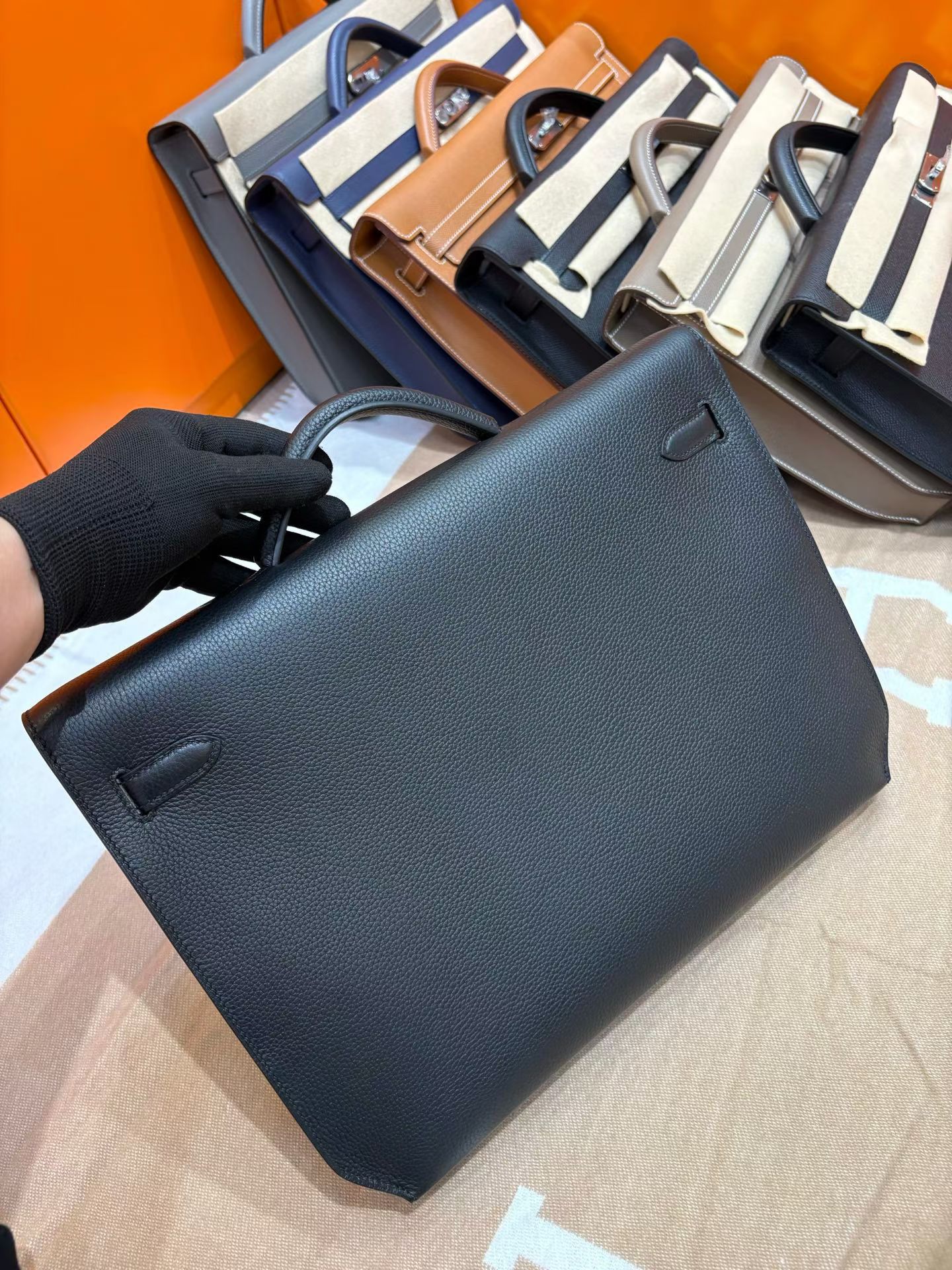 Портфель мужской Hermès Kelly 36 чёрного цвета