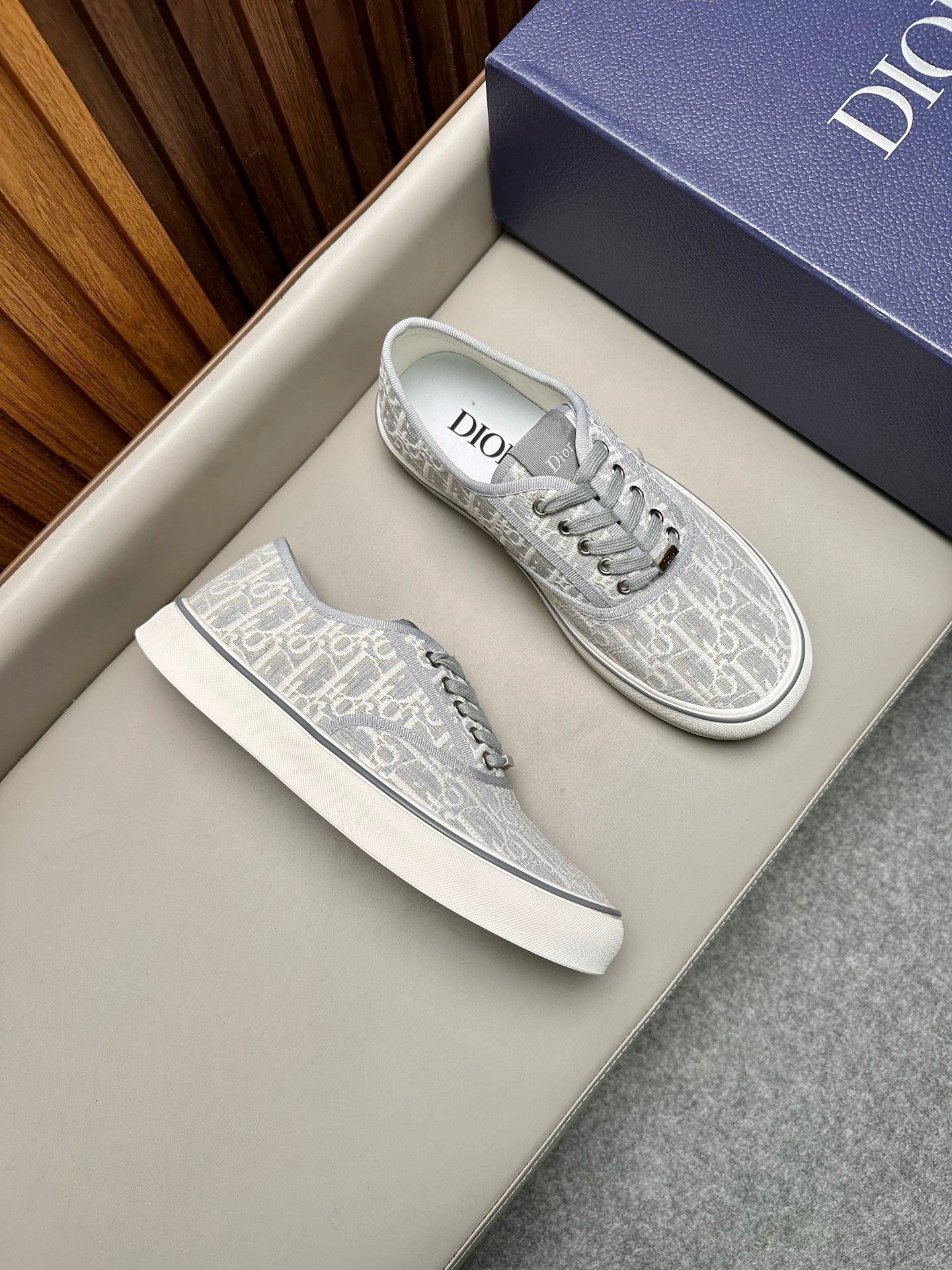 Кеды мужские Dior B23 League серого цвета