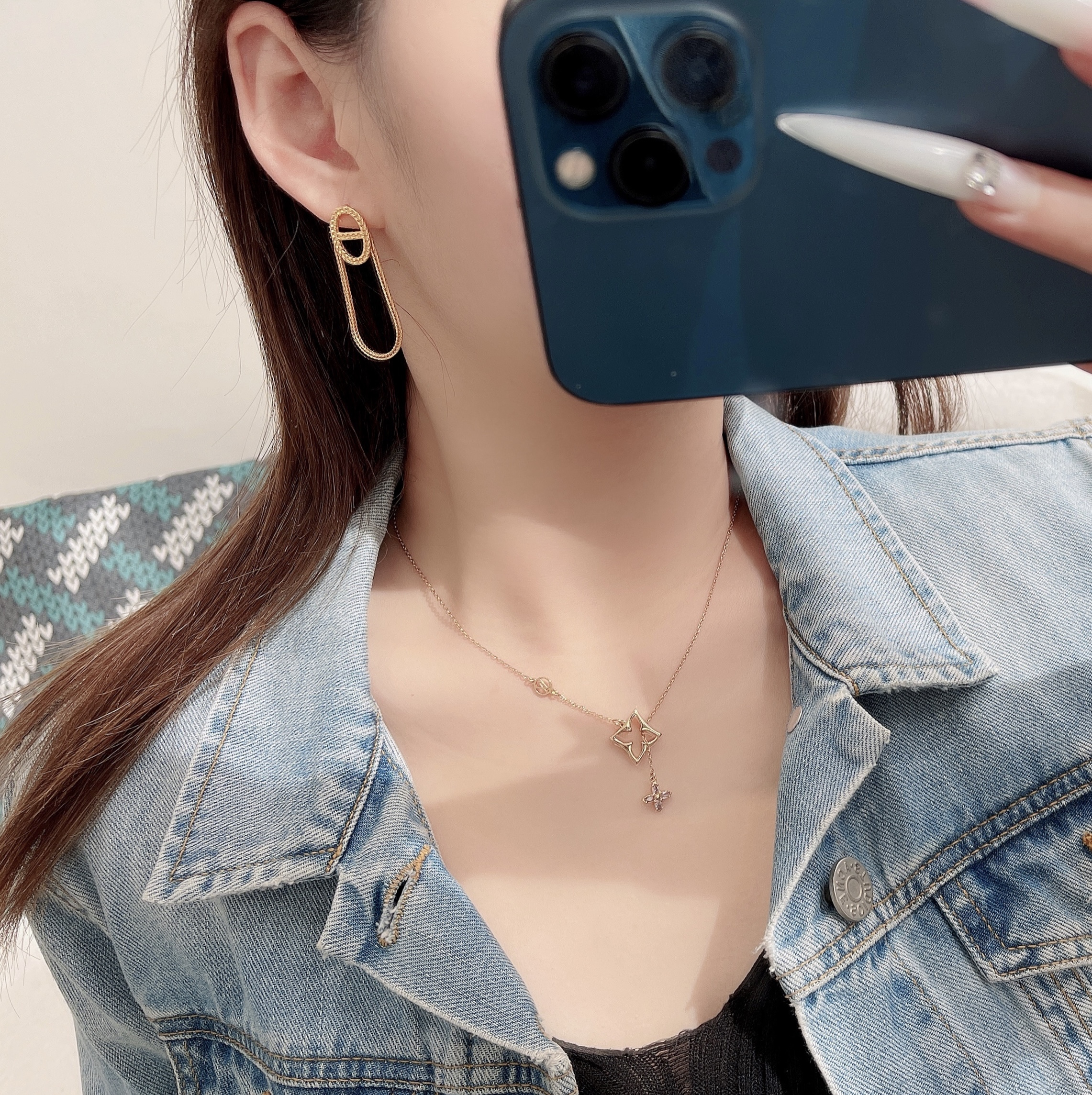 Серьги женские в стиле Hermès Chaine d’Ancre