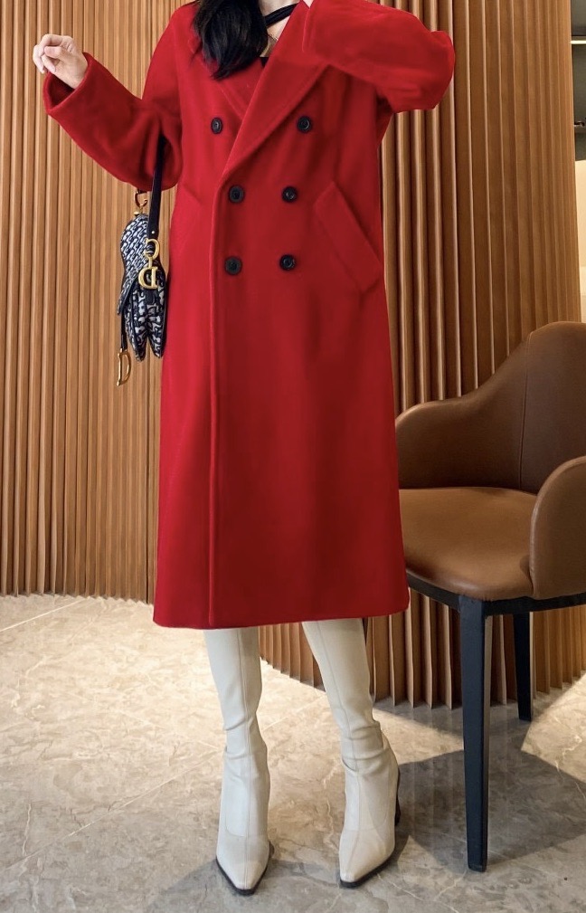 Пальто женское в стиле Max Mara Anne-Marie Beretta красного цвета