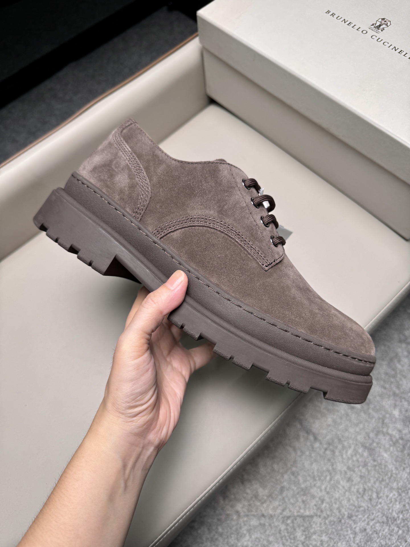 Туфли мужские Brunello Cucinelli коричневого цвета