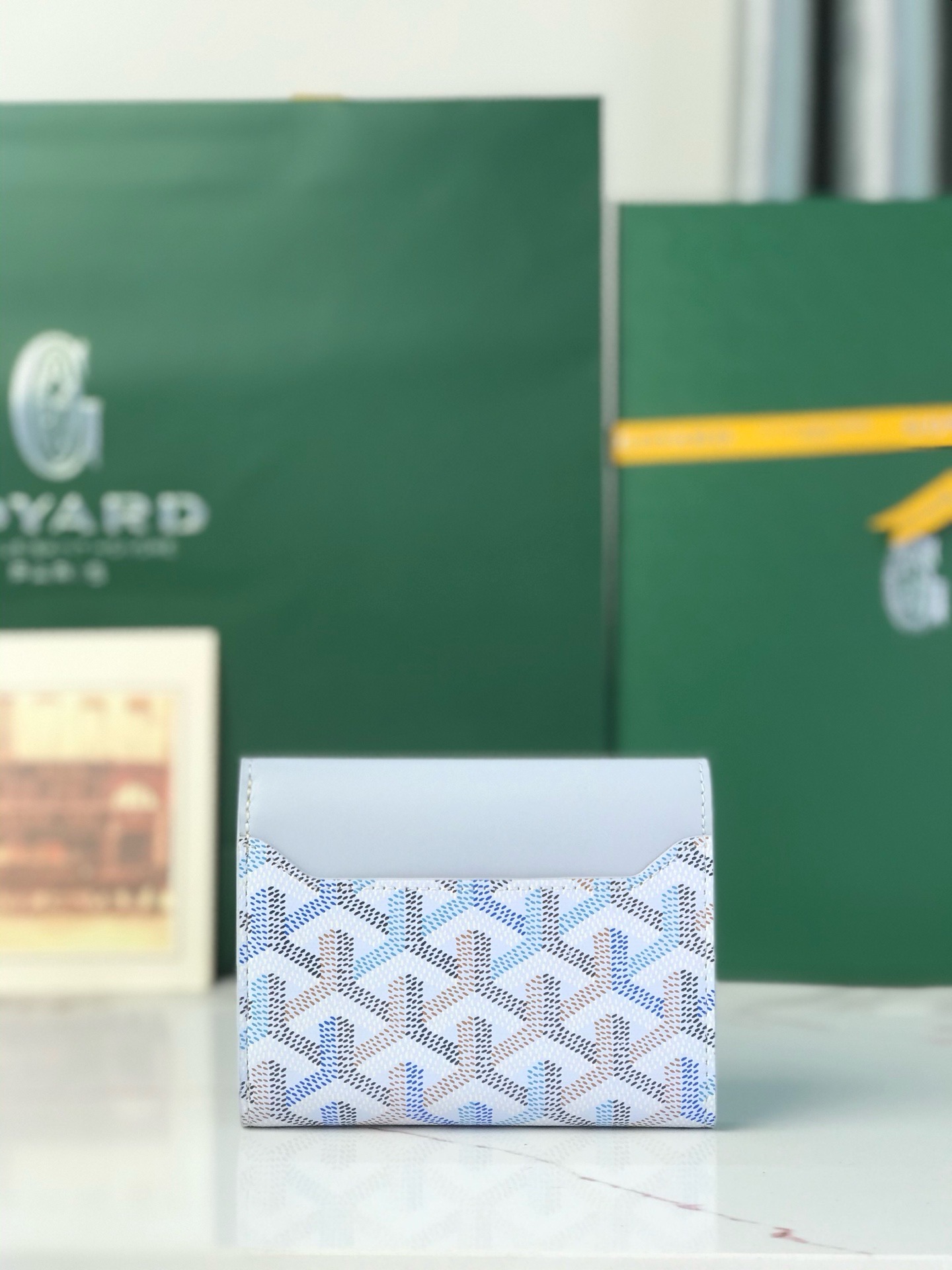 Кошелёк Goyard Saint-Gabriel Multicolour голубого цвета