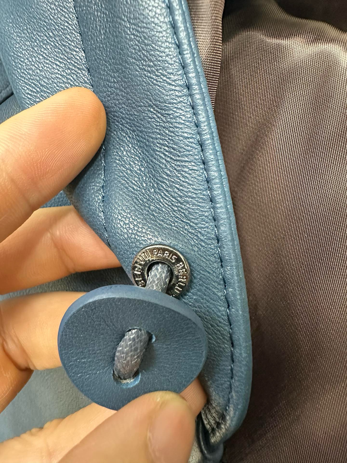 Куртка мужская Berluti синего цвета с капюшоном