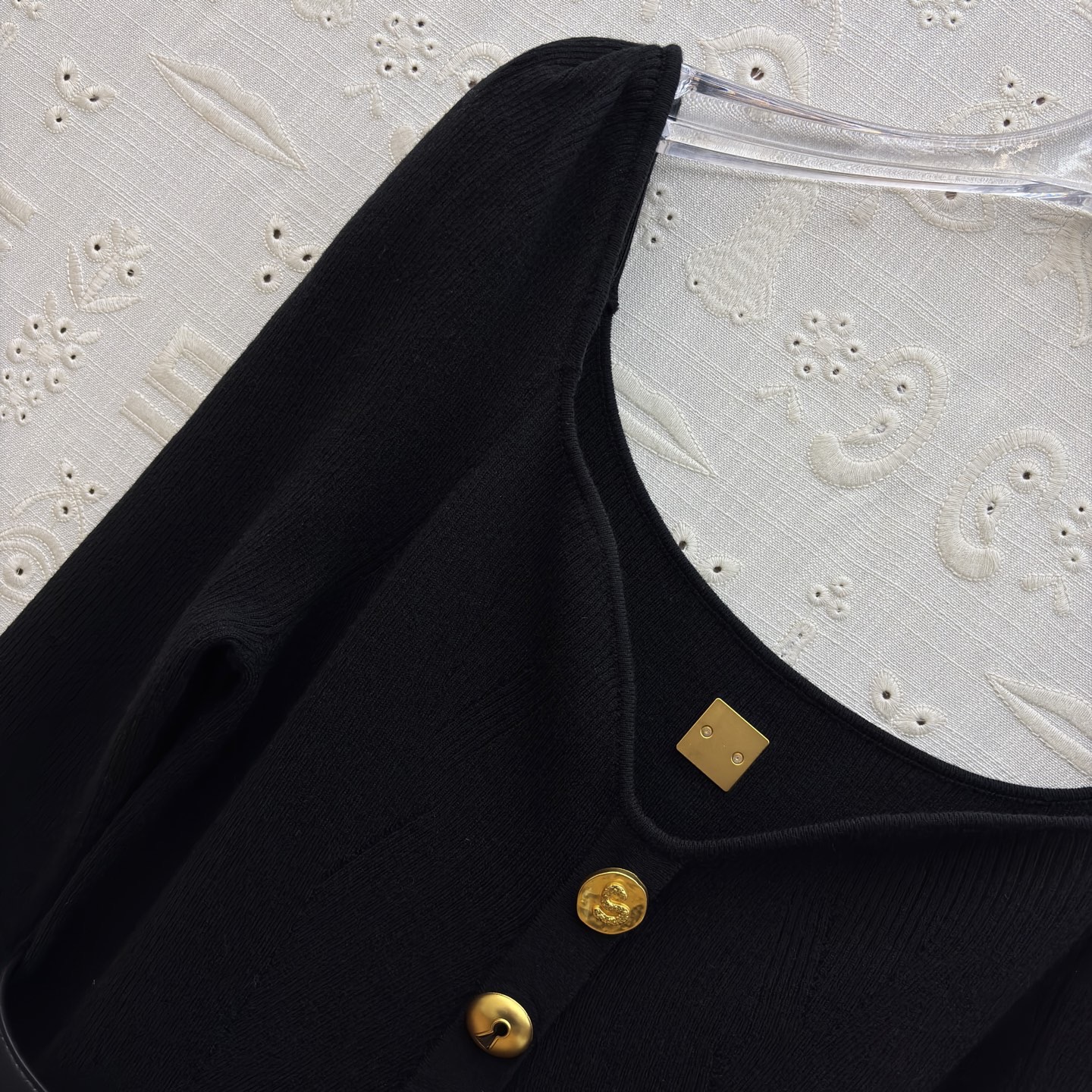 Платье женское Schiaparelli с квадратным вырезом чёрного цвета