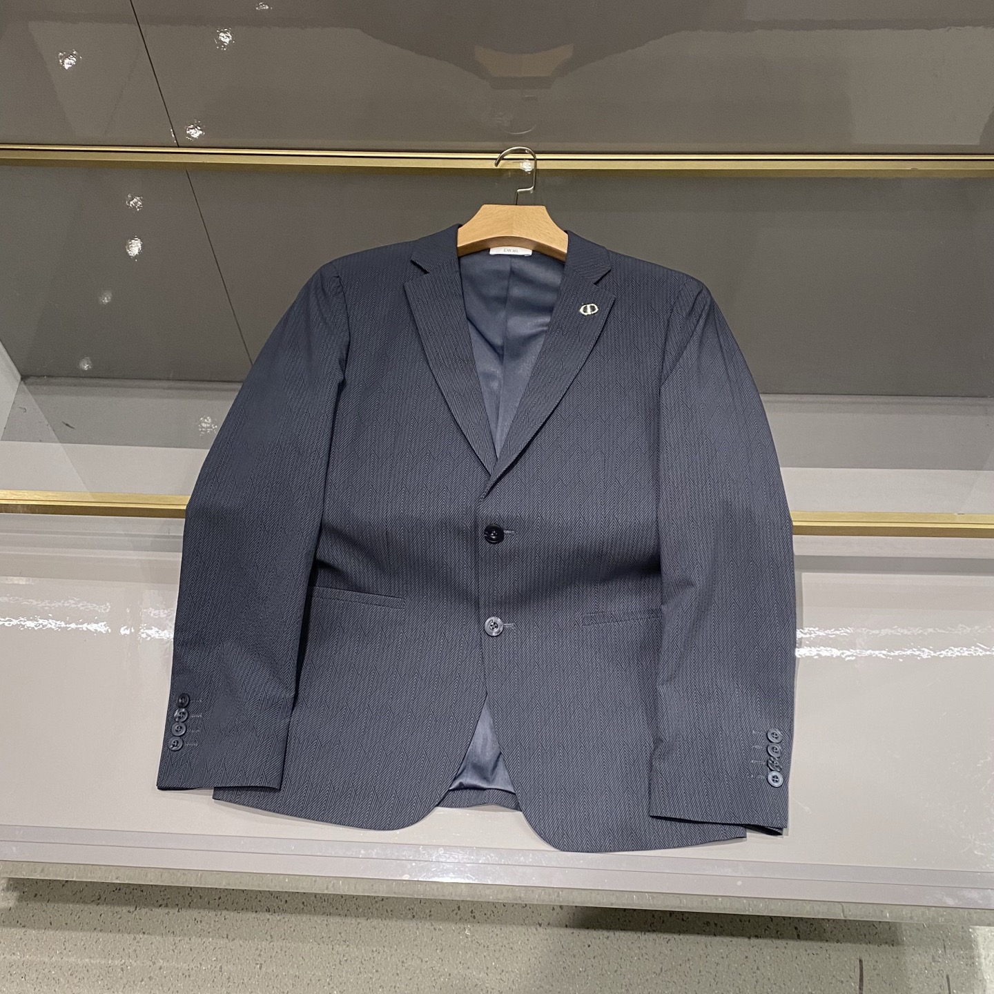 Пиджак мужской Dior серо-голубой (лёгкий, slim fit)
