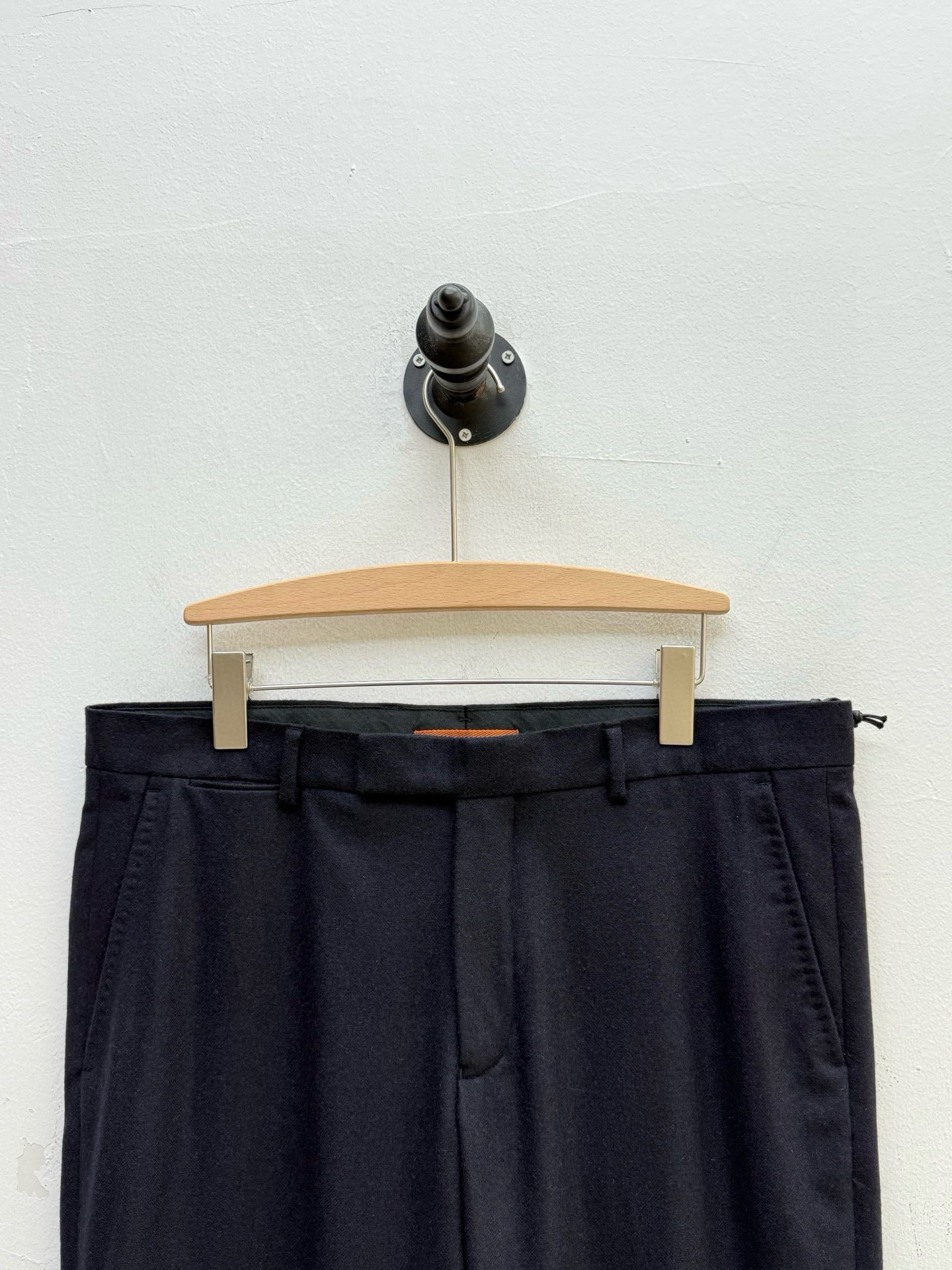 Брюки мужские в стиле Brioni Zz Trofeo из мериносовой шерсти тёмно-синего цвета