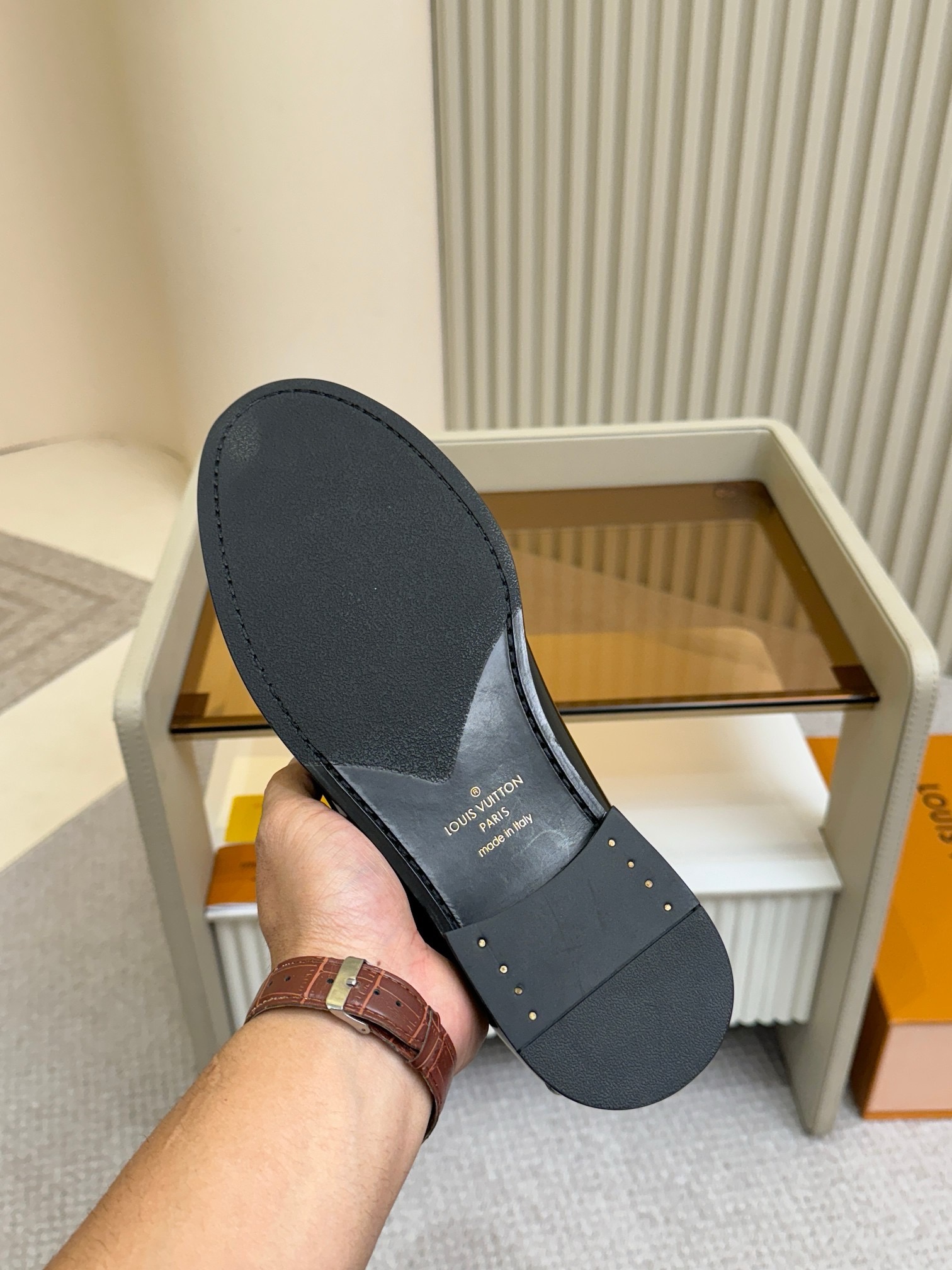 Лоферы мужские Louis Vuitton LV Initials чёрного цвета