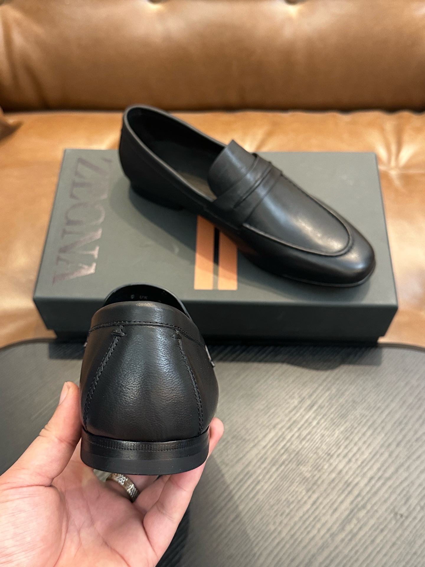 Лоферы мужские Zegna чёрного цвета
