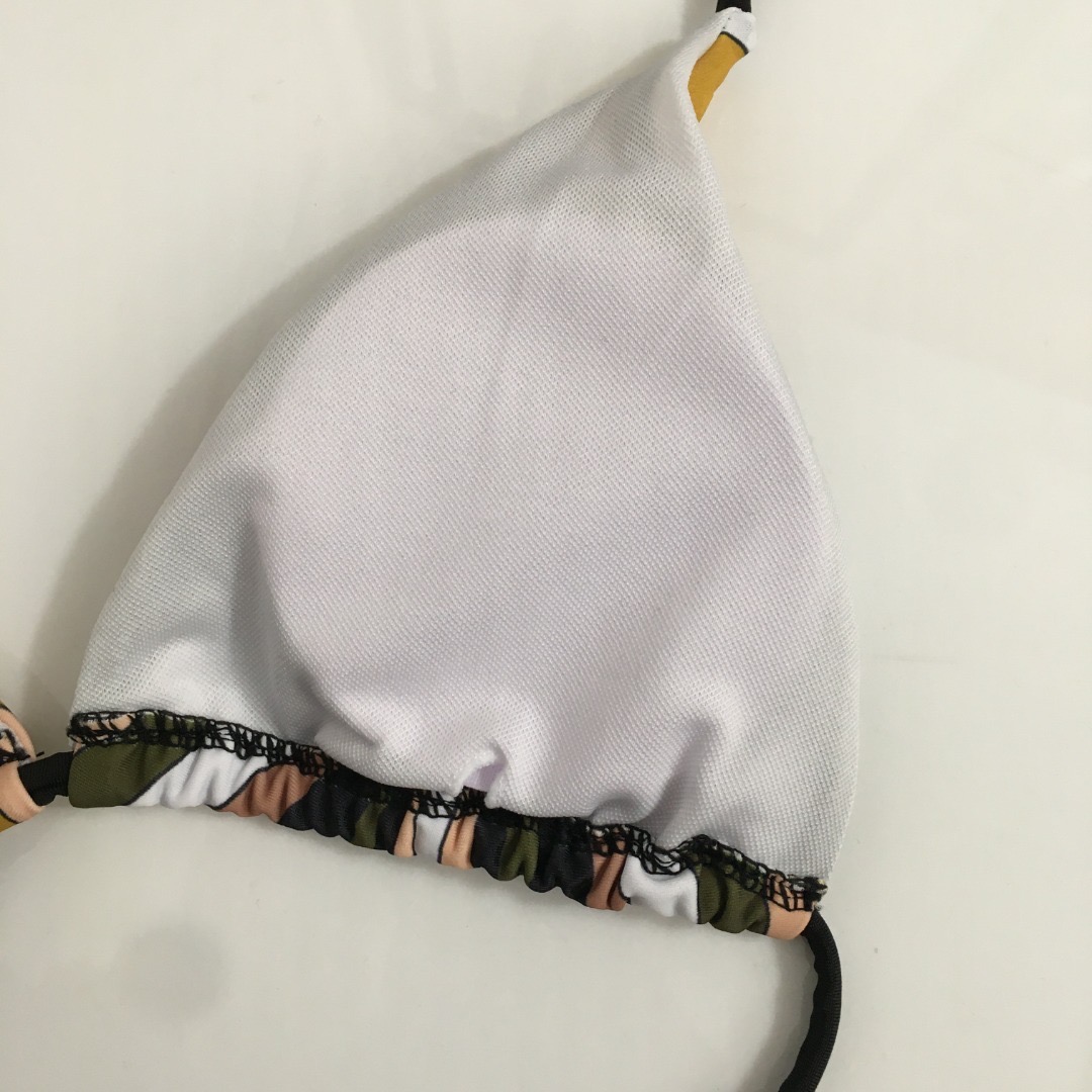 Купальник женский в стиле Emilio Pucci раздельный коричневого цвета с принтом