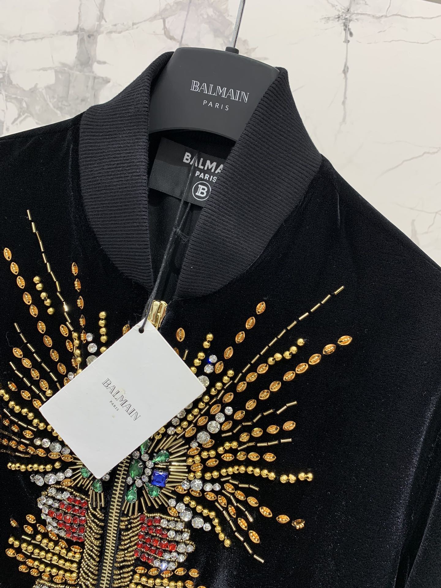 Куртка женская в стиле Balmain чёрного цвета