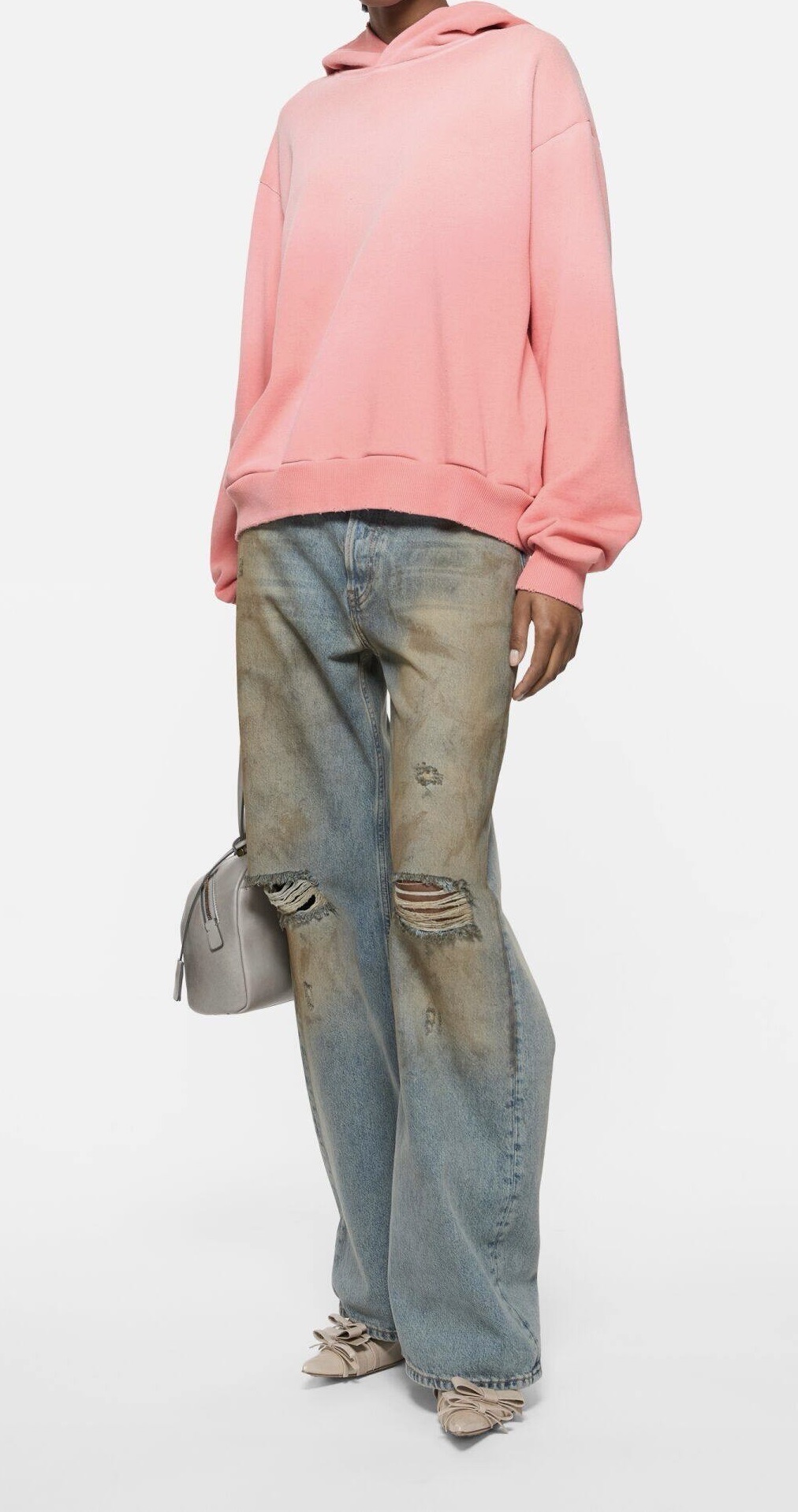 Худи женское Acne Studios 1996 розового цвета