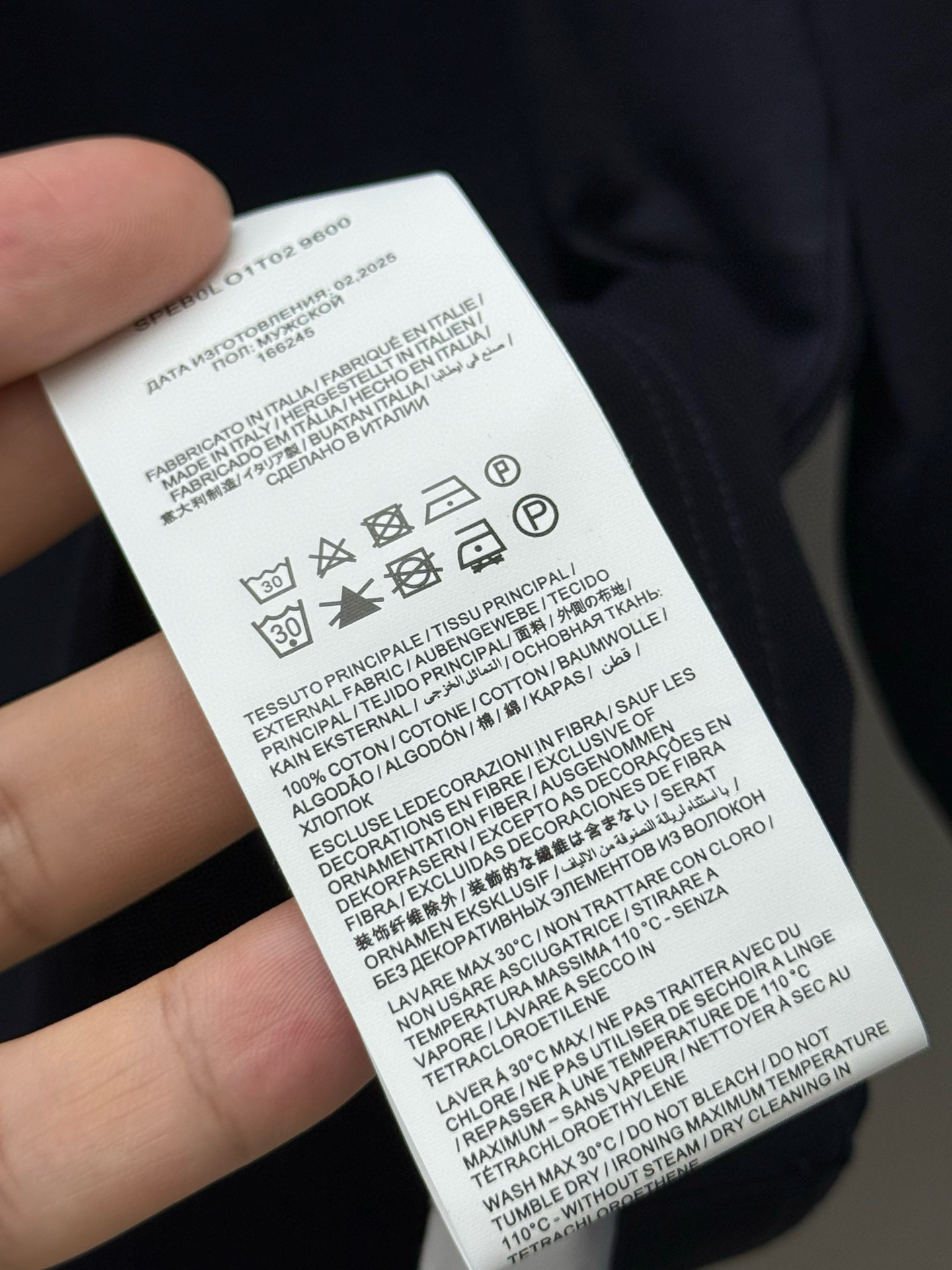 Лонгслив мужской в стиле Brioni Bri с эффектом двойного слоя из хлопка серого цвета