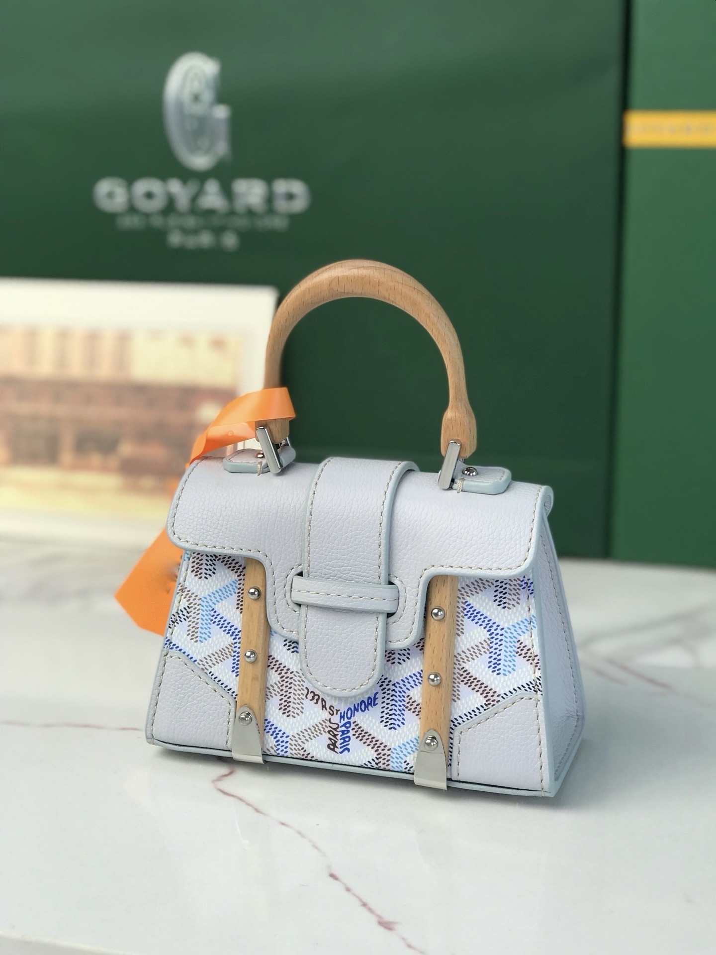 Сумка женская Goyard Saïgon Nano серого цвета
