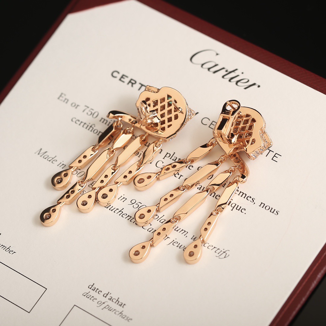 Серьги женские в стиле Cartier Panthère
